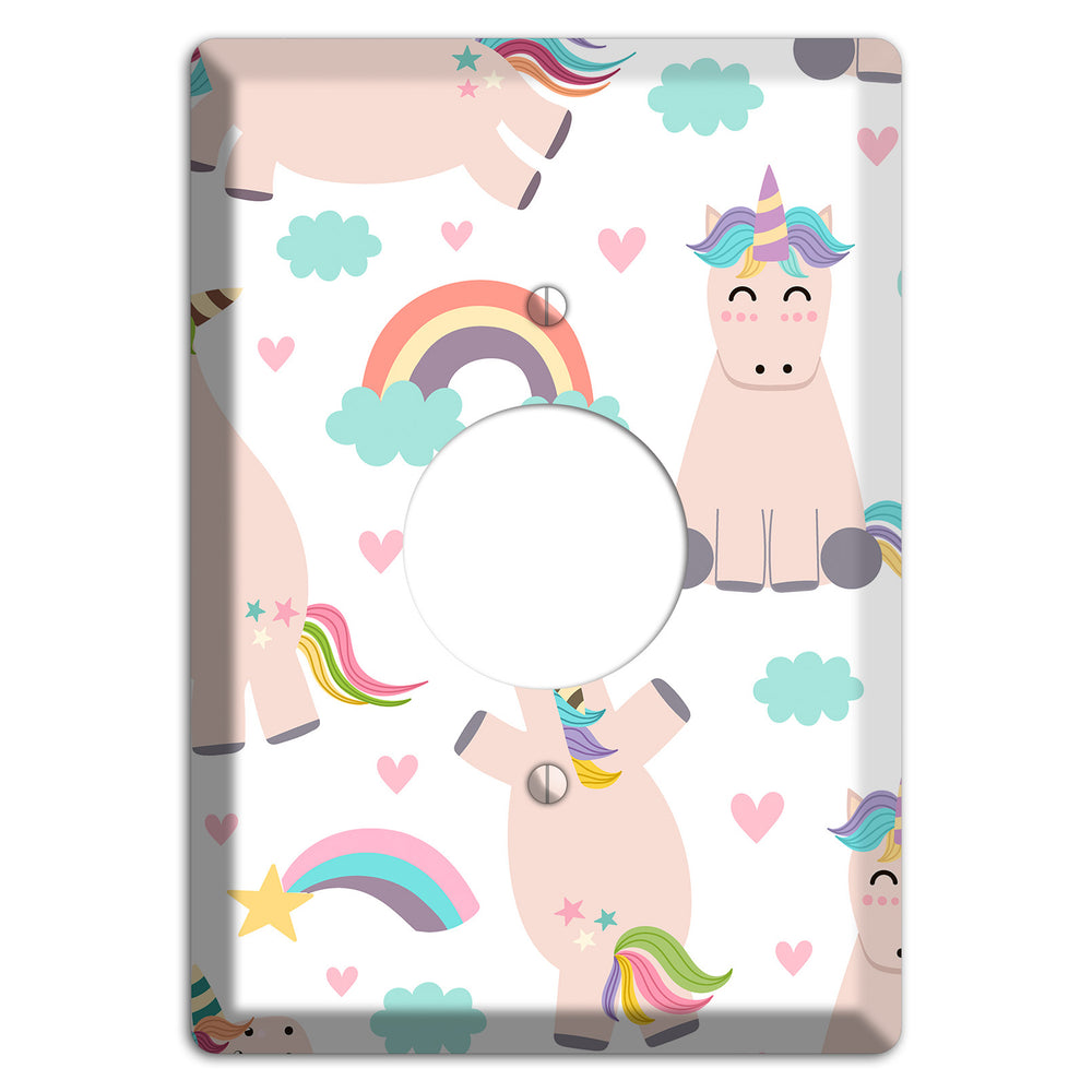 Rainbow Cloud Herd Single Receptacle Wallplate