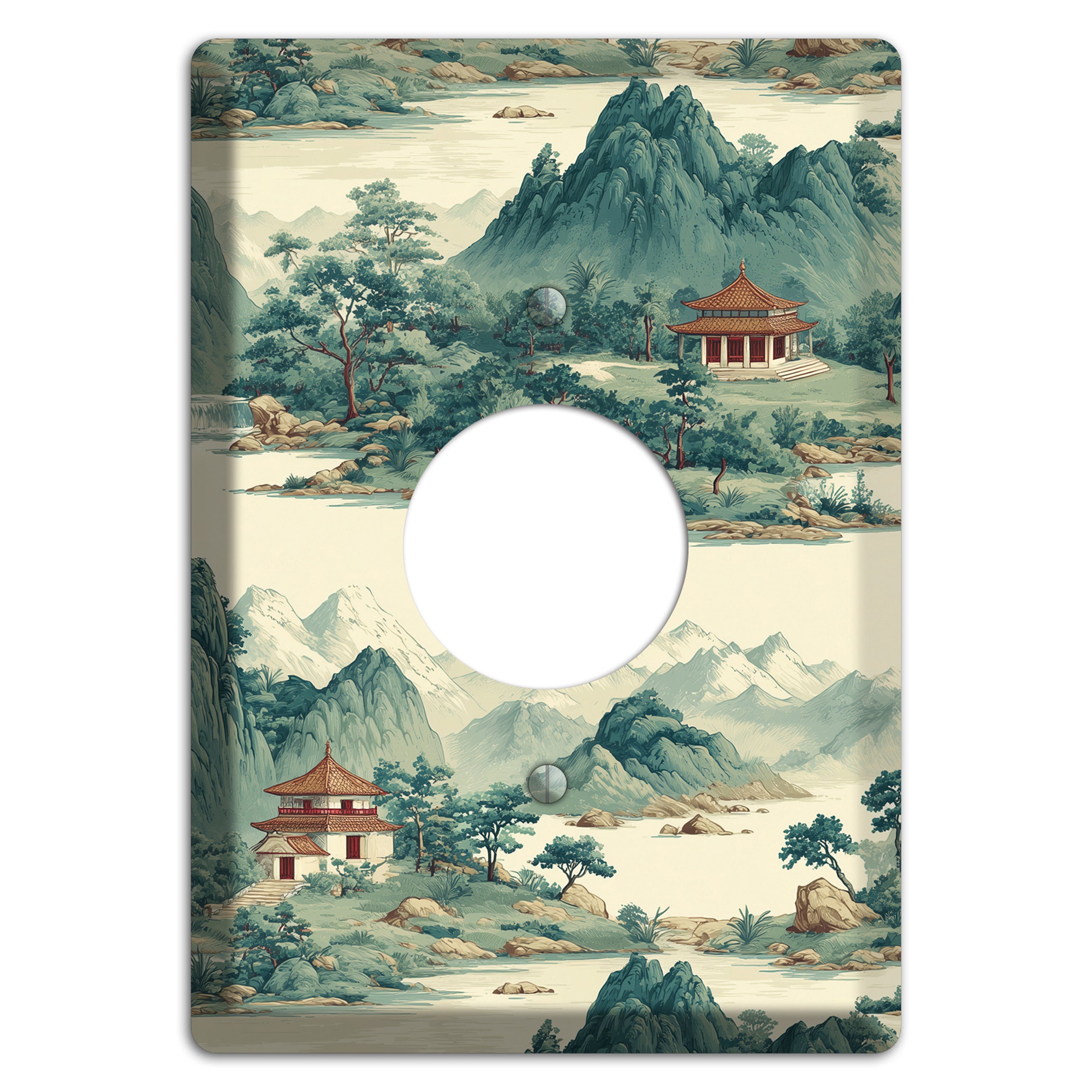 Mist & Pavilion Single Receptacle Wallplate