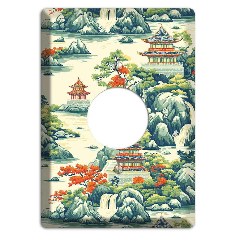 Cascade & Pagoda Single Receptacle Wallplate