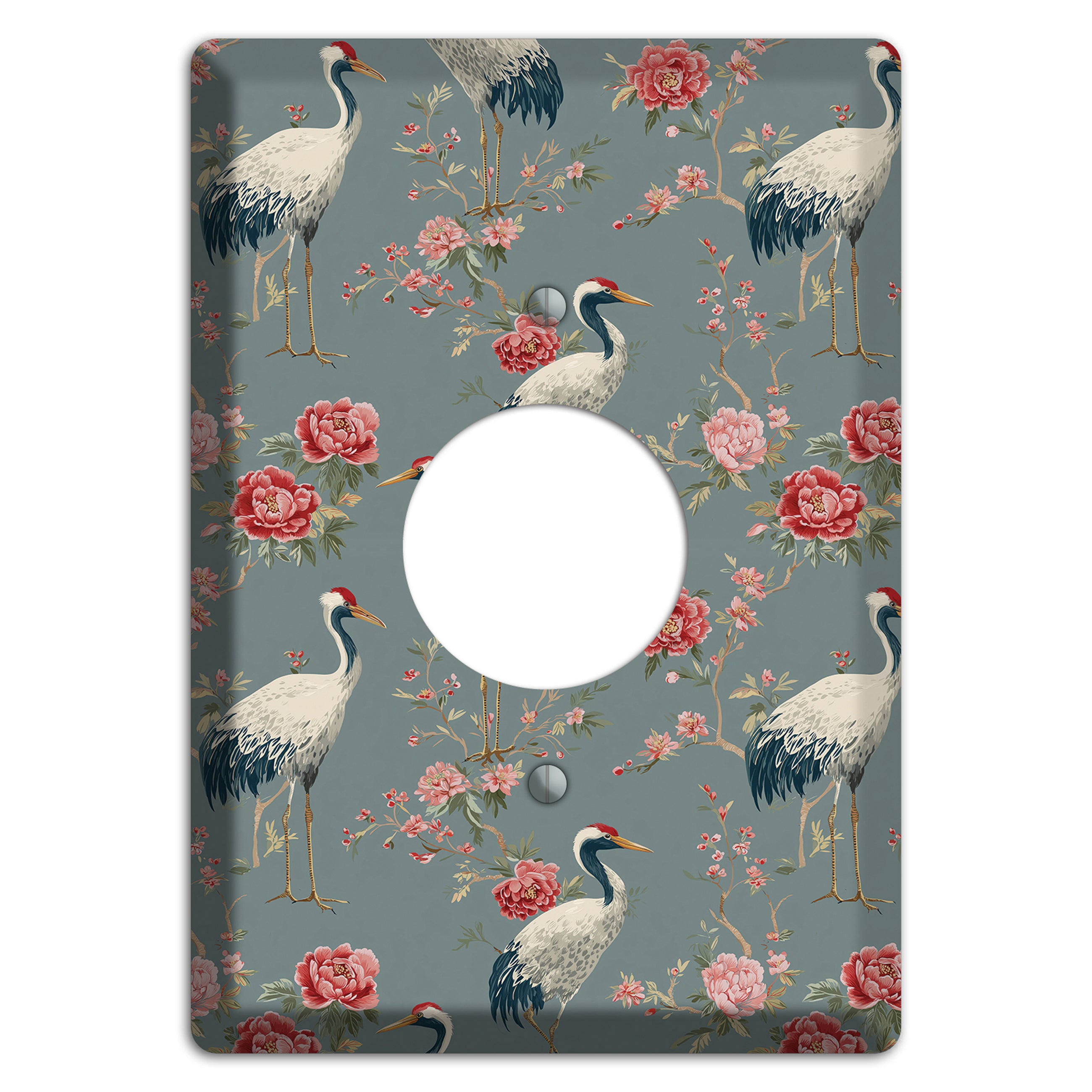 Slate Peony Vigil Single Receptacle Wallplate
