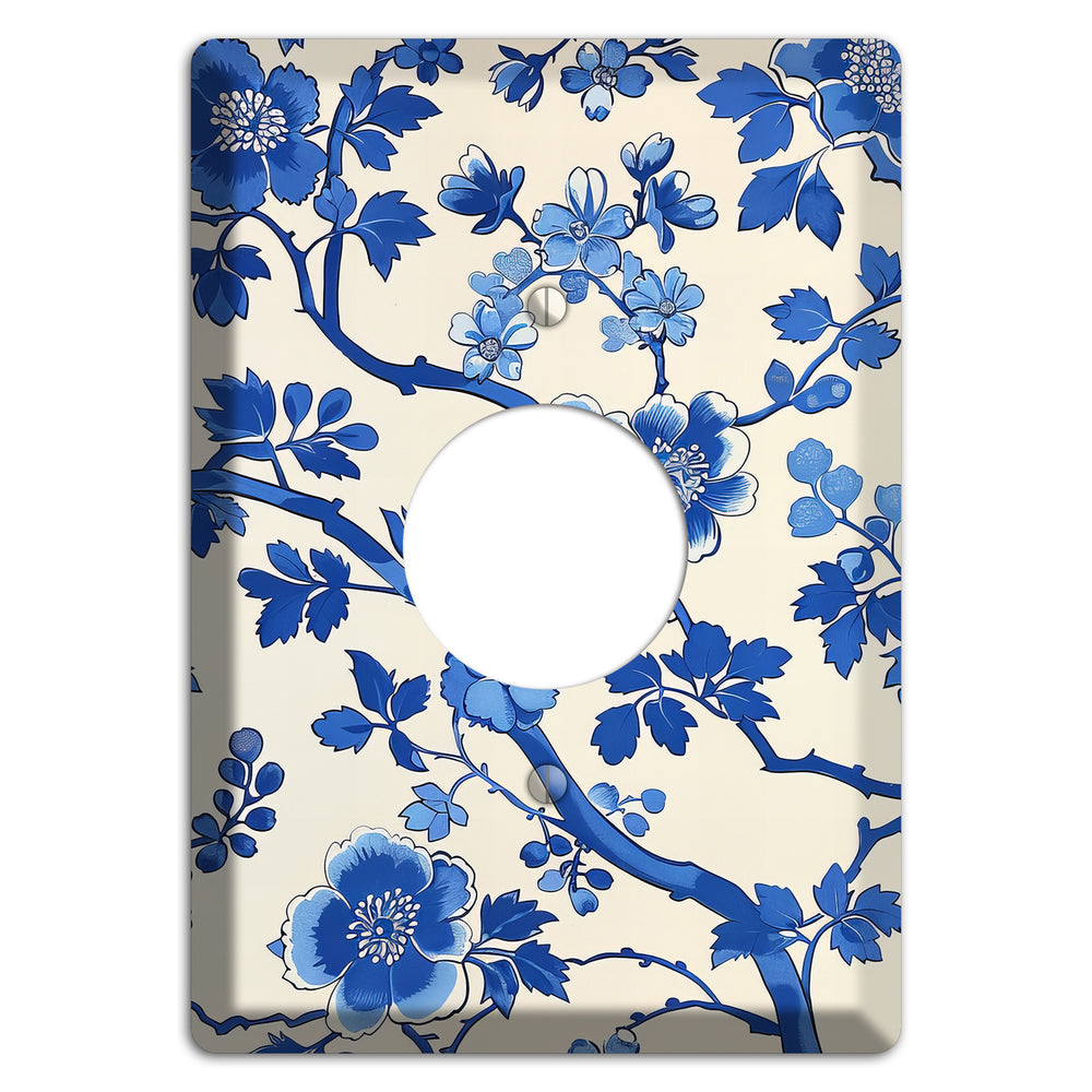 Porcelain Garden Bloom Single Receptacle Wallplate