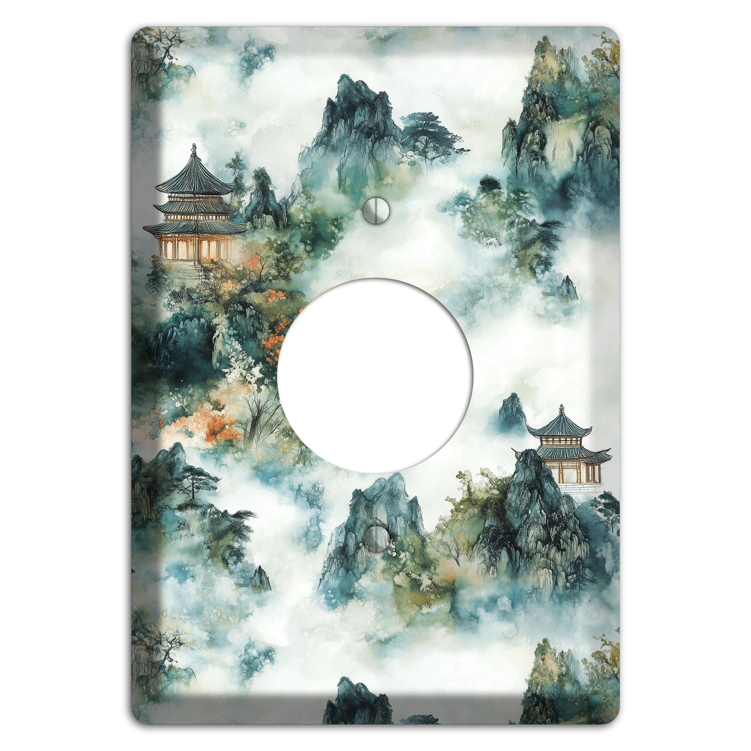 Pavilions in the Mist Single Receptacle Wallplate
