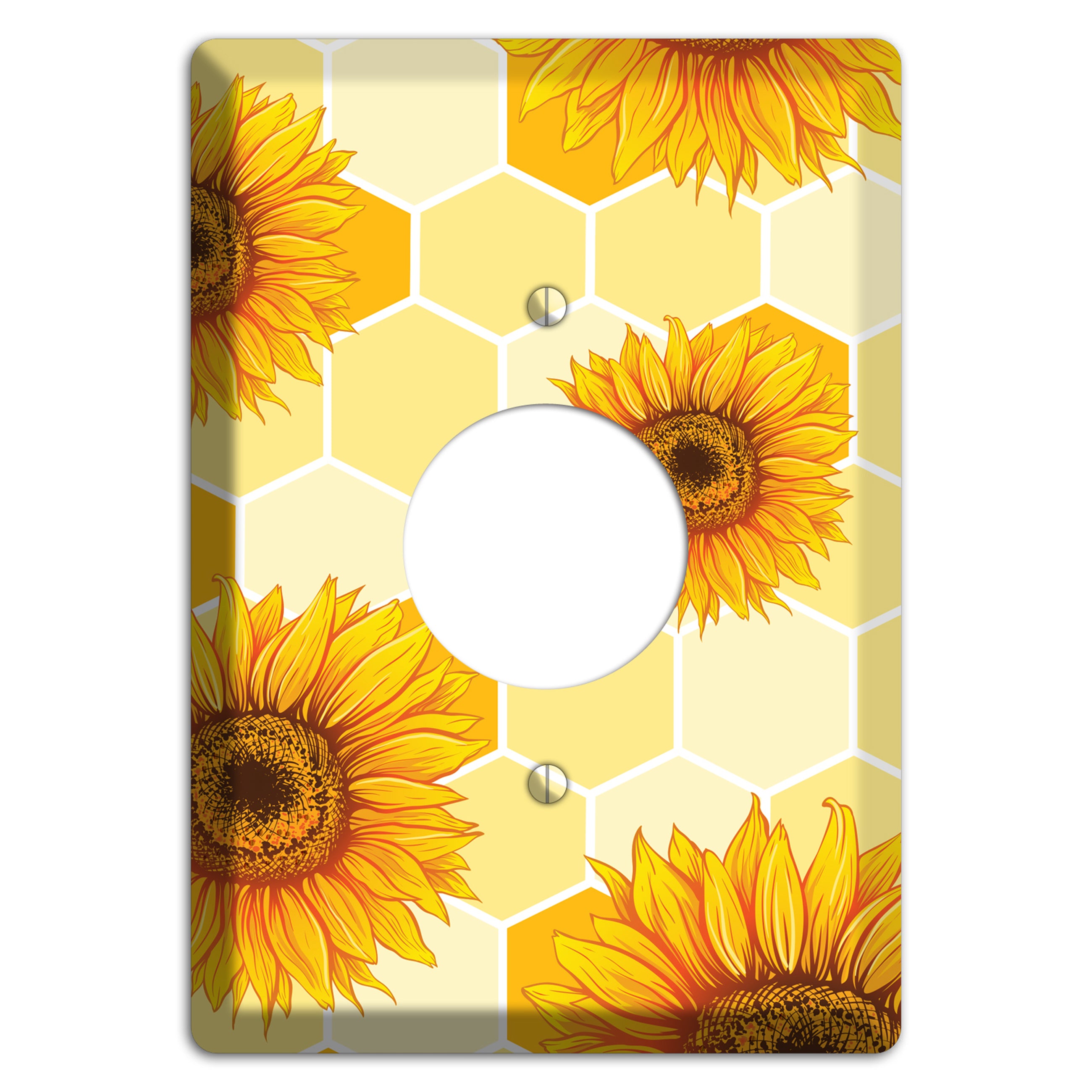 Sunflower & Comb Single Receptacle Wallplate