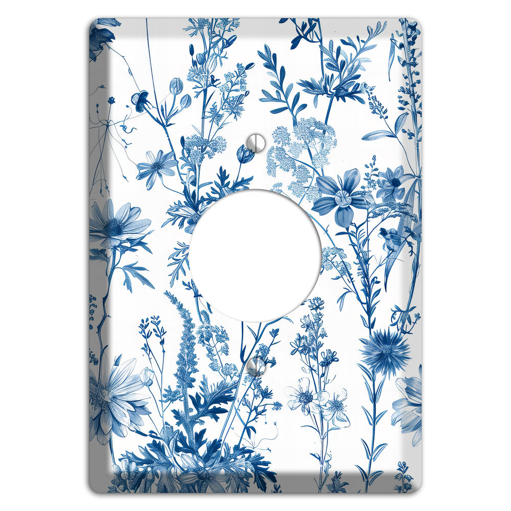 Meadow Pressed Blue Single Receptacle Wallplate