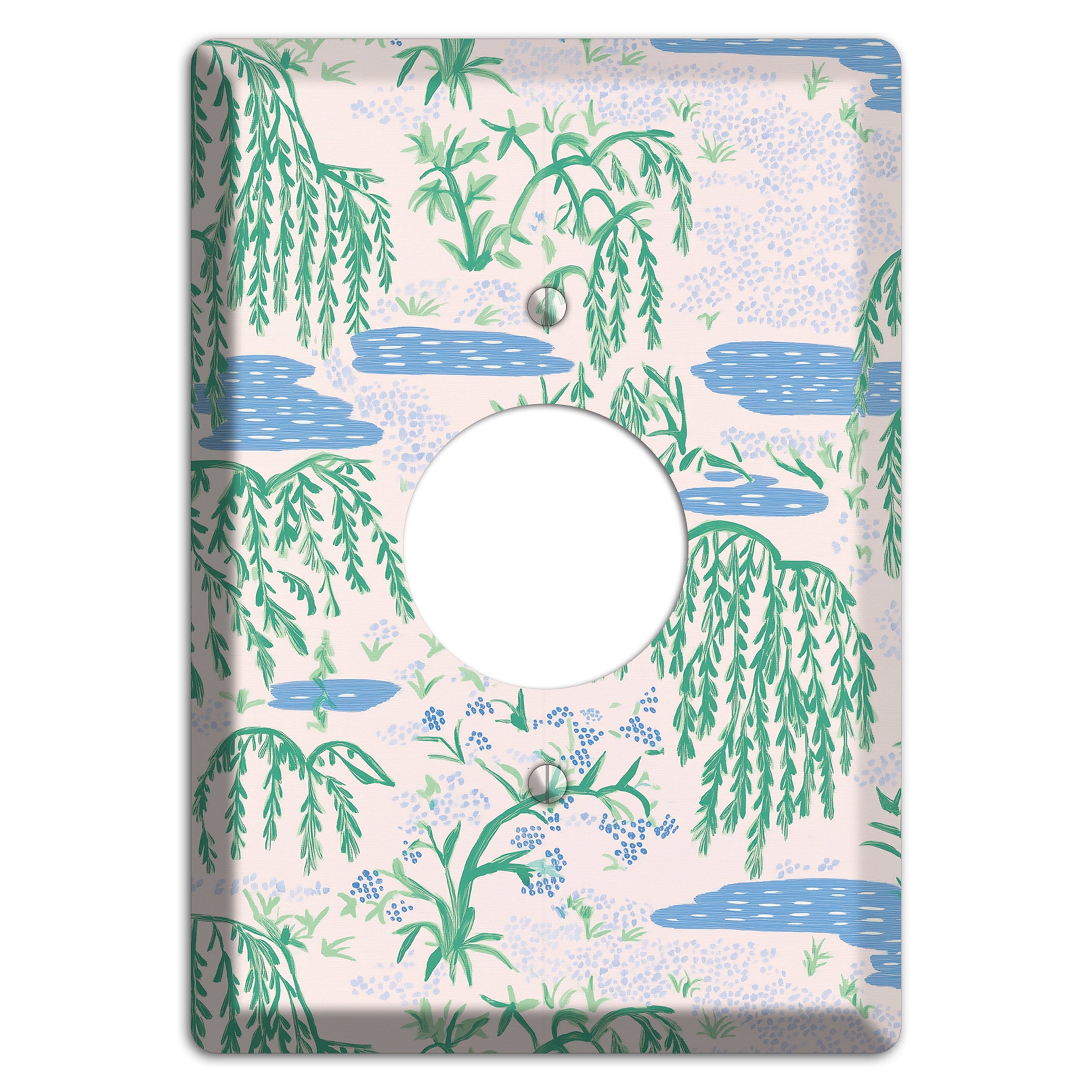 Willow & Still Water Single Receptacle Wallplate