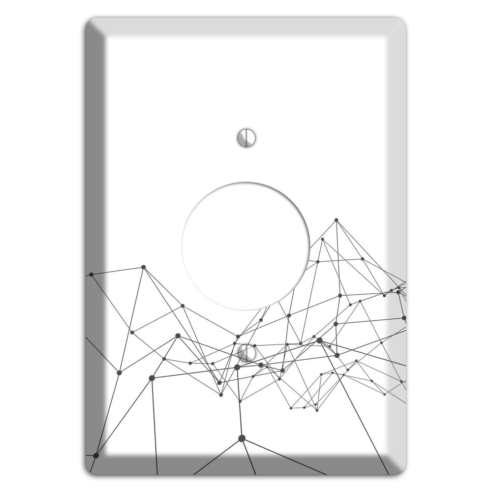 Fractured Cartography Single Receptacle Wallplate