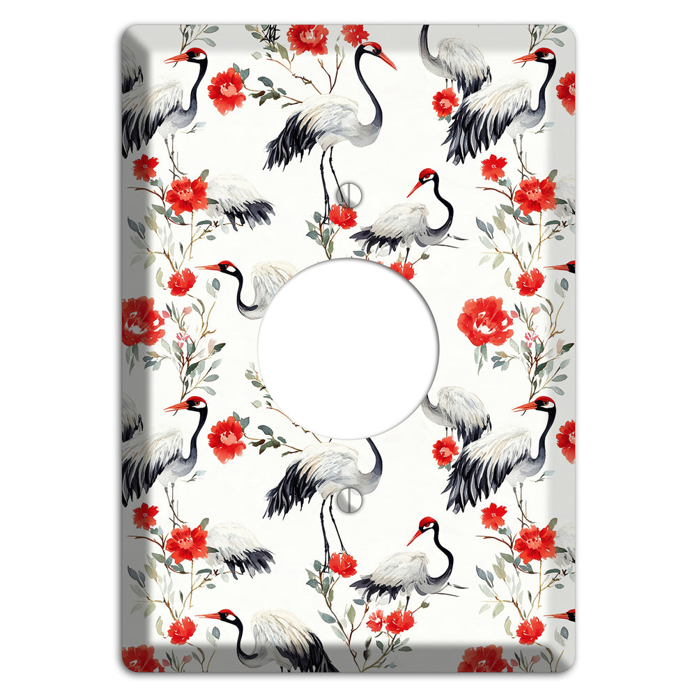 Scarlet Plume Garden Single Receptacle Wallplate