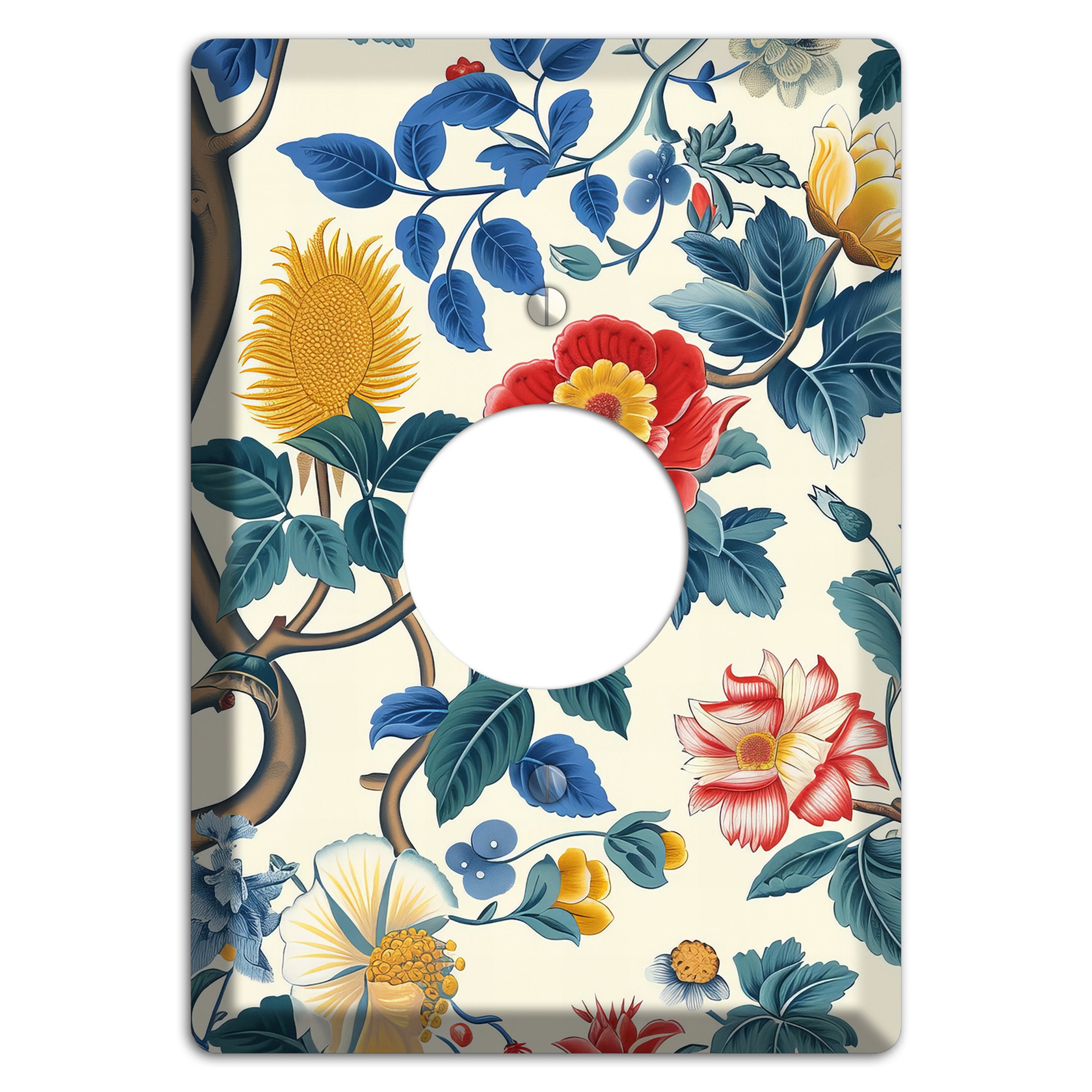 Tangled Bloom Tapestry Single Receptacle Wallplate