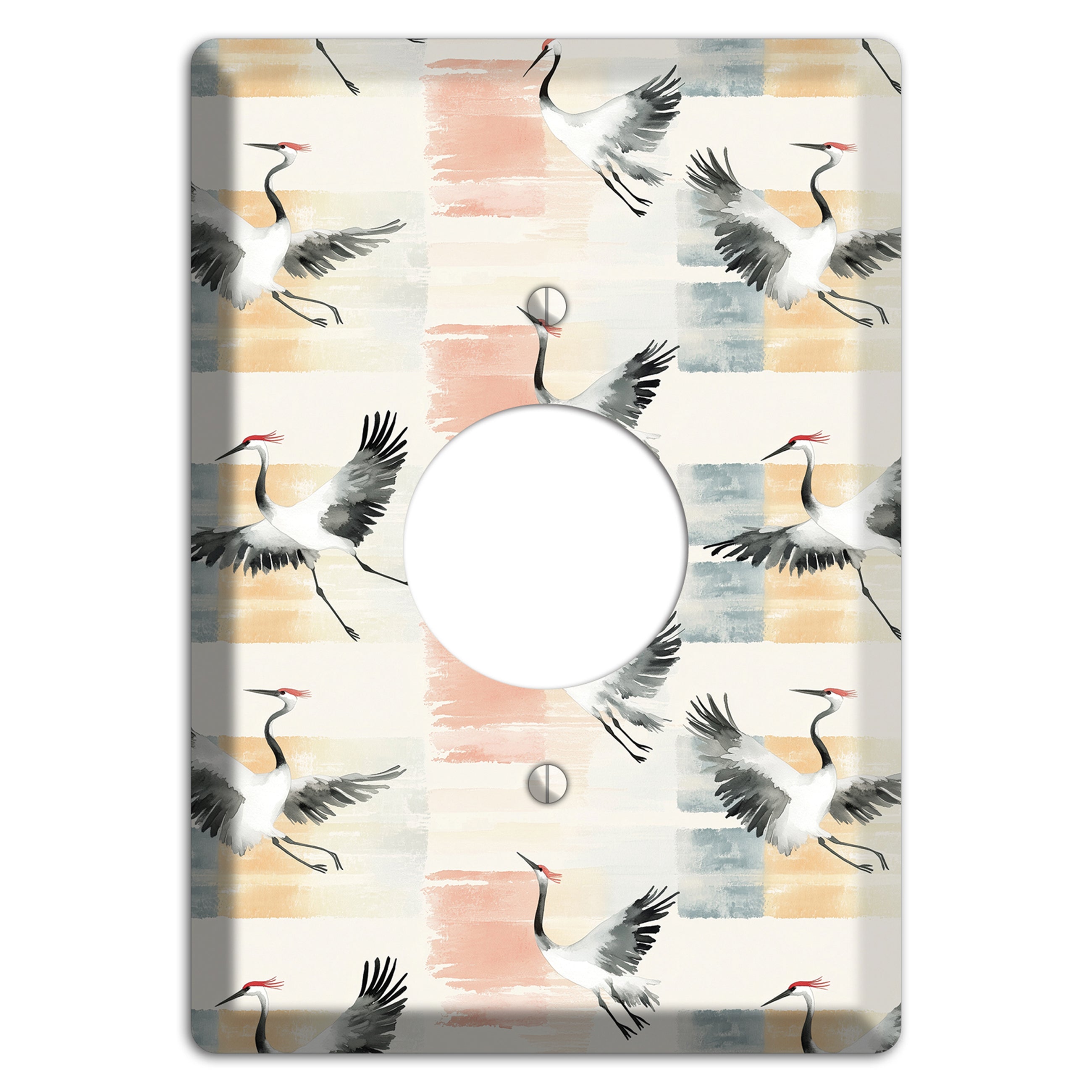 Blush Patchwork Flight Single Receptacle Wallplate