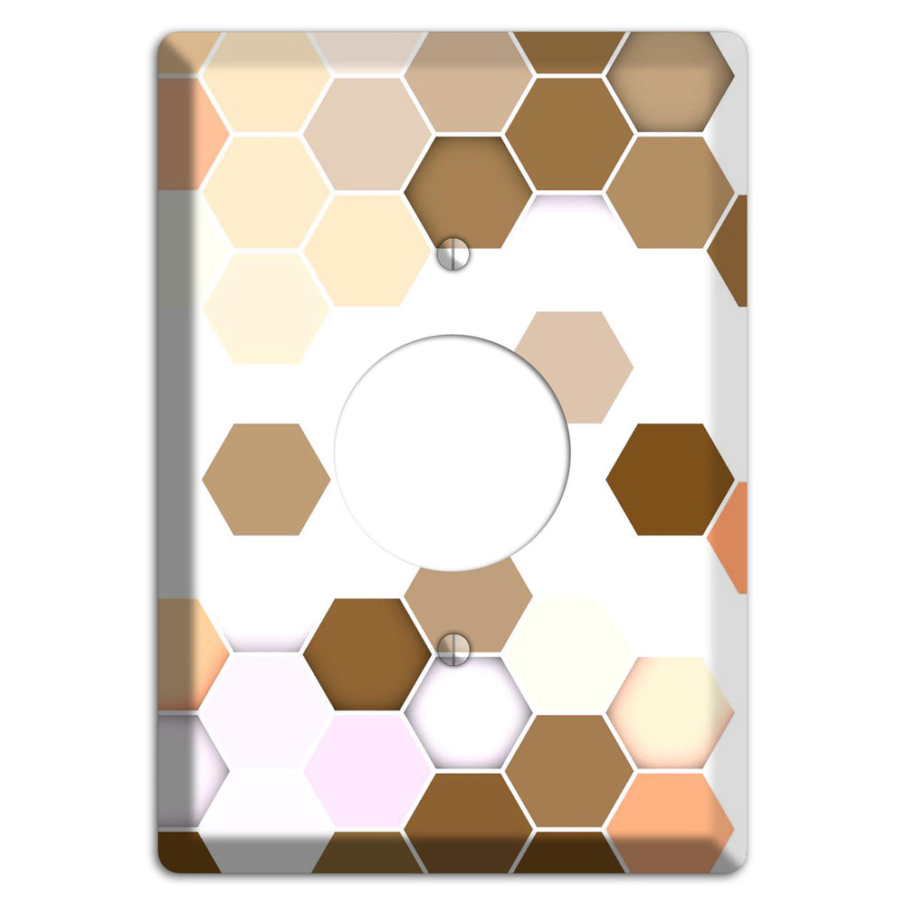 Hex Grid ‚Äì Sunset Terracotta Single Receptacle Wallplate