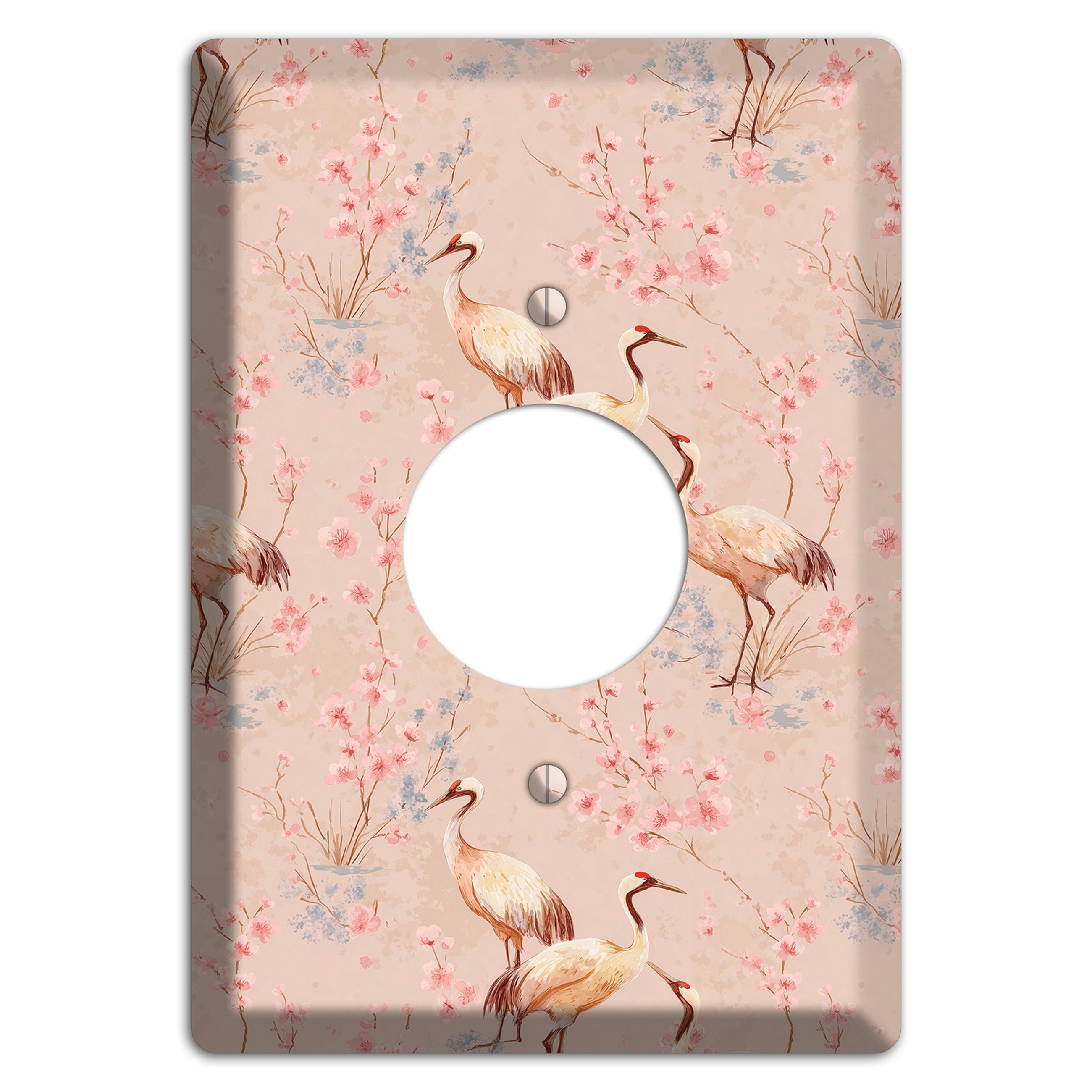 Blush Sakura Passage Single Receptacle Wallplate