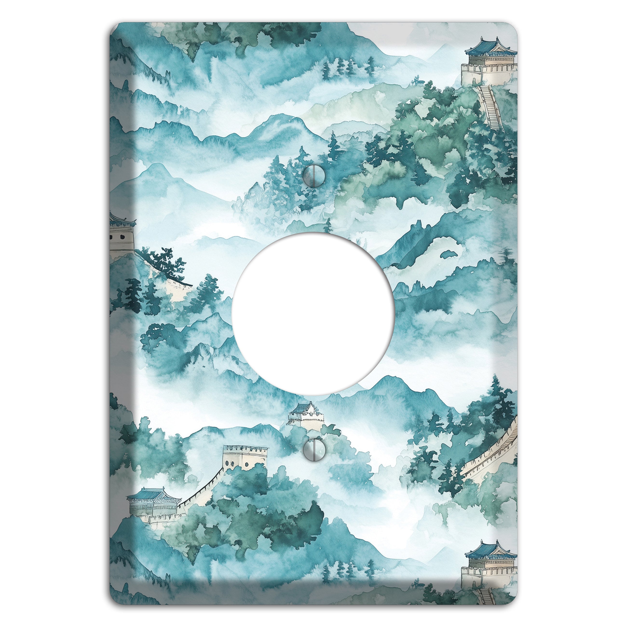 Watchtower in Mist Single Receptacle Wallplate
