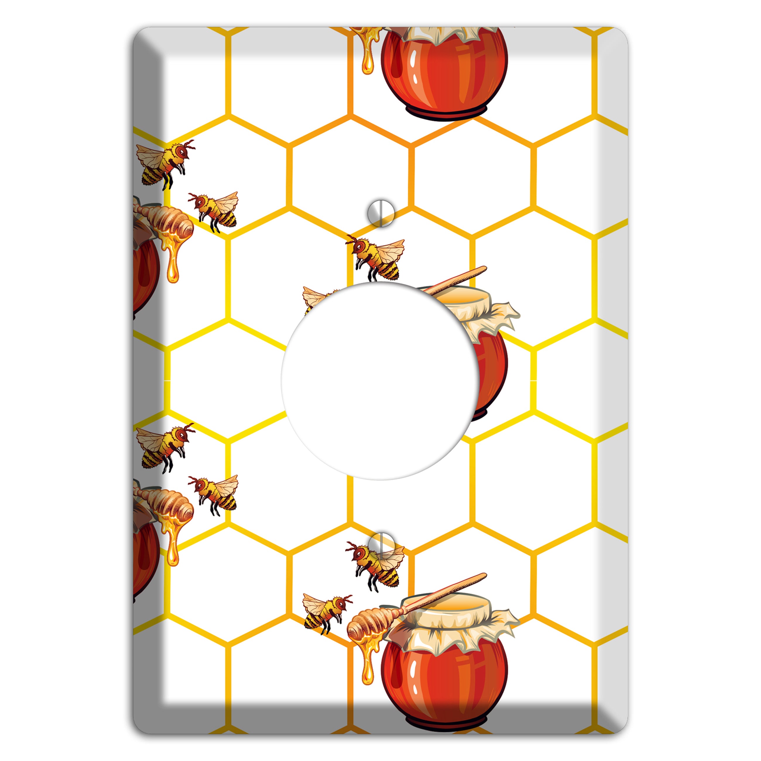 Honeypot & Hive Single Receptacle Wallplate