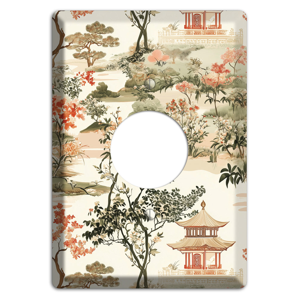 Pavilion & Petal Single Receptacle Wallplate