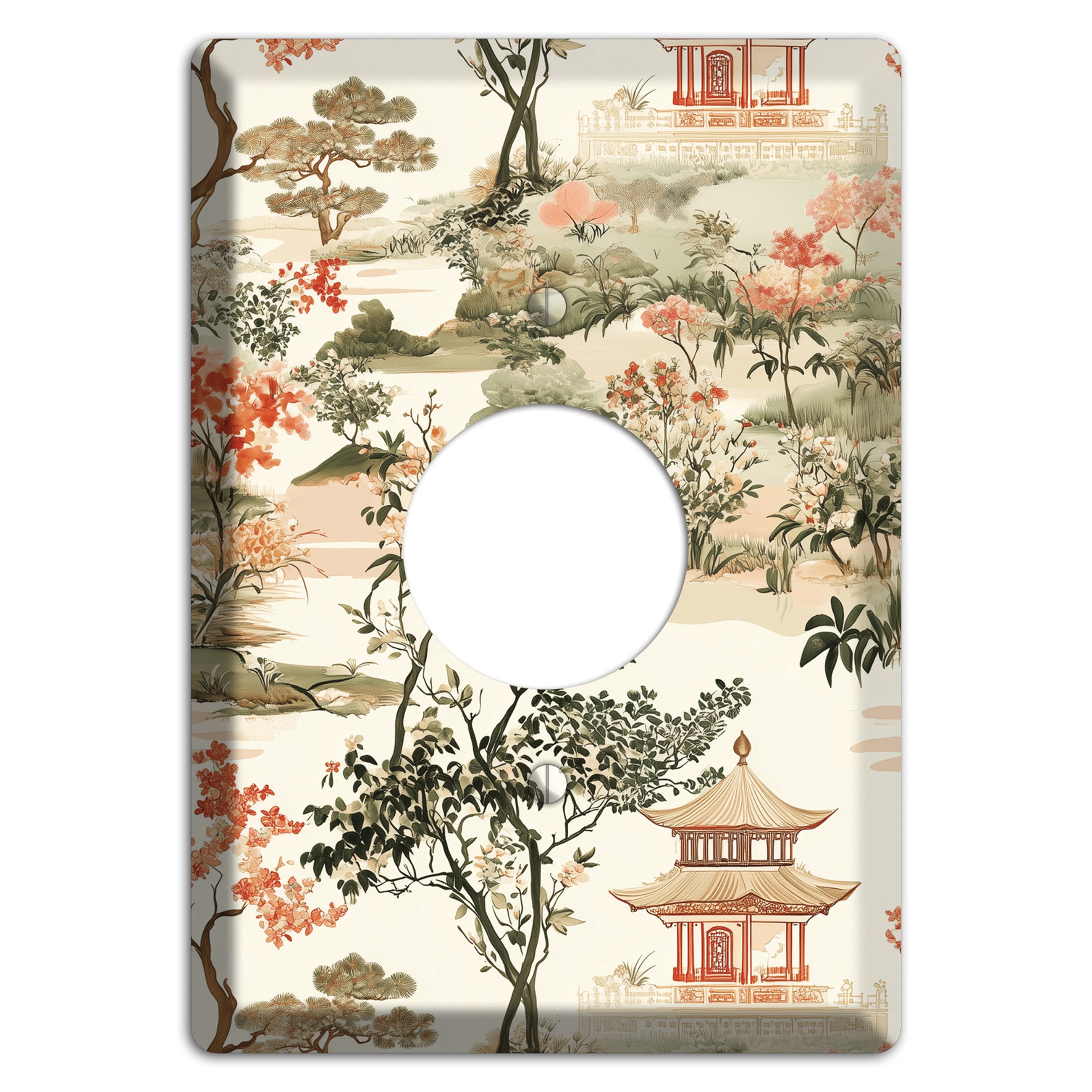 Pavilion & Petal Single Receptacle Wallplate