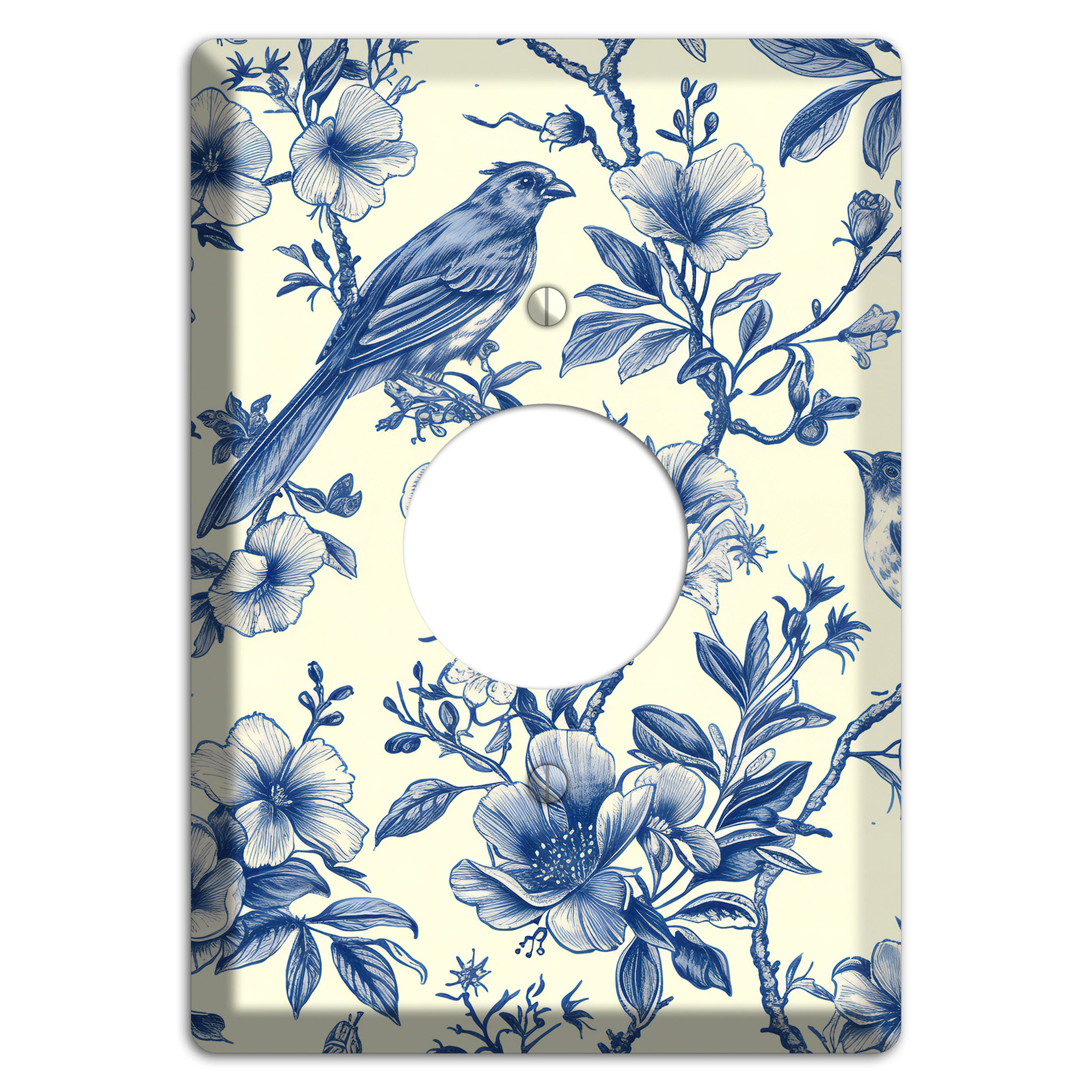 Porcelain Garden Song Single Receptacle Wallplate