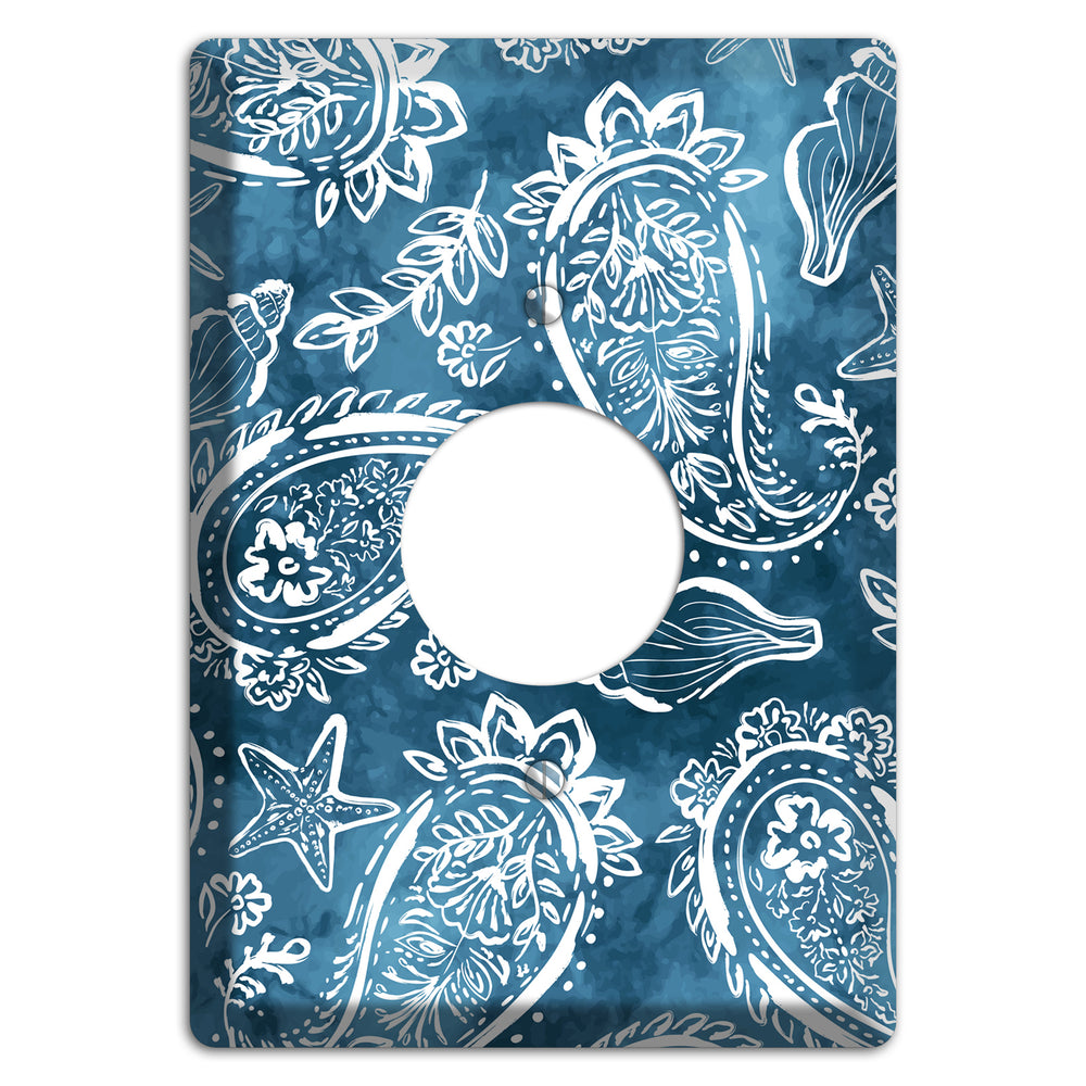 Indigo Tide Paisley Single Receptacle Wallplate