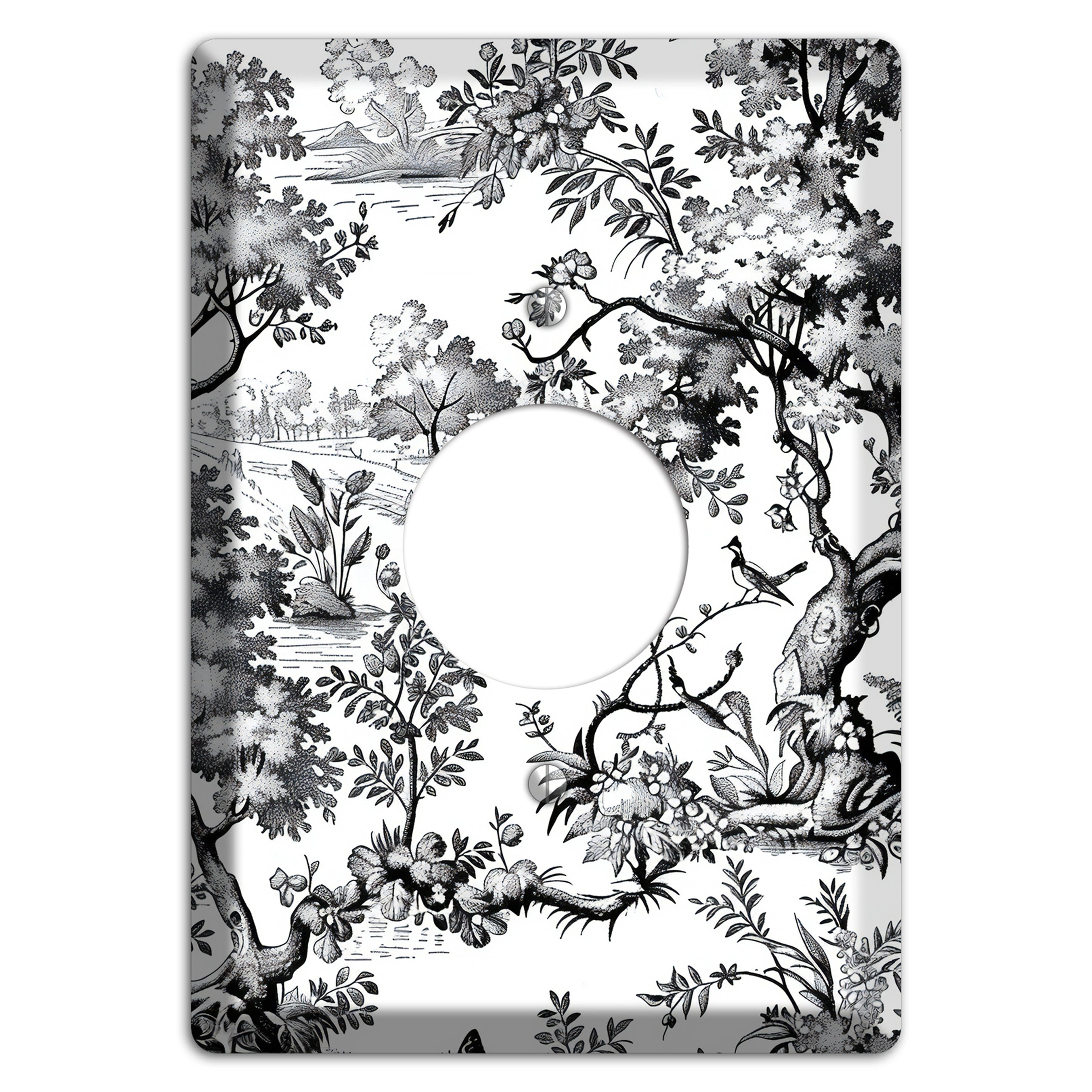 Pastoral Ink Reverie Single Receptacle Wallplate