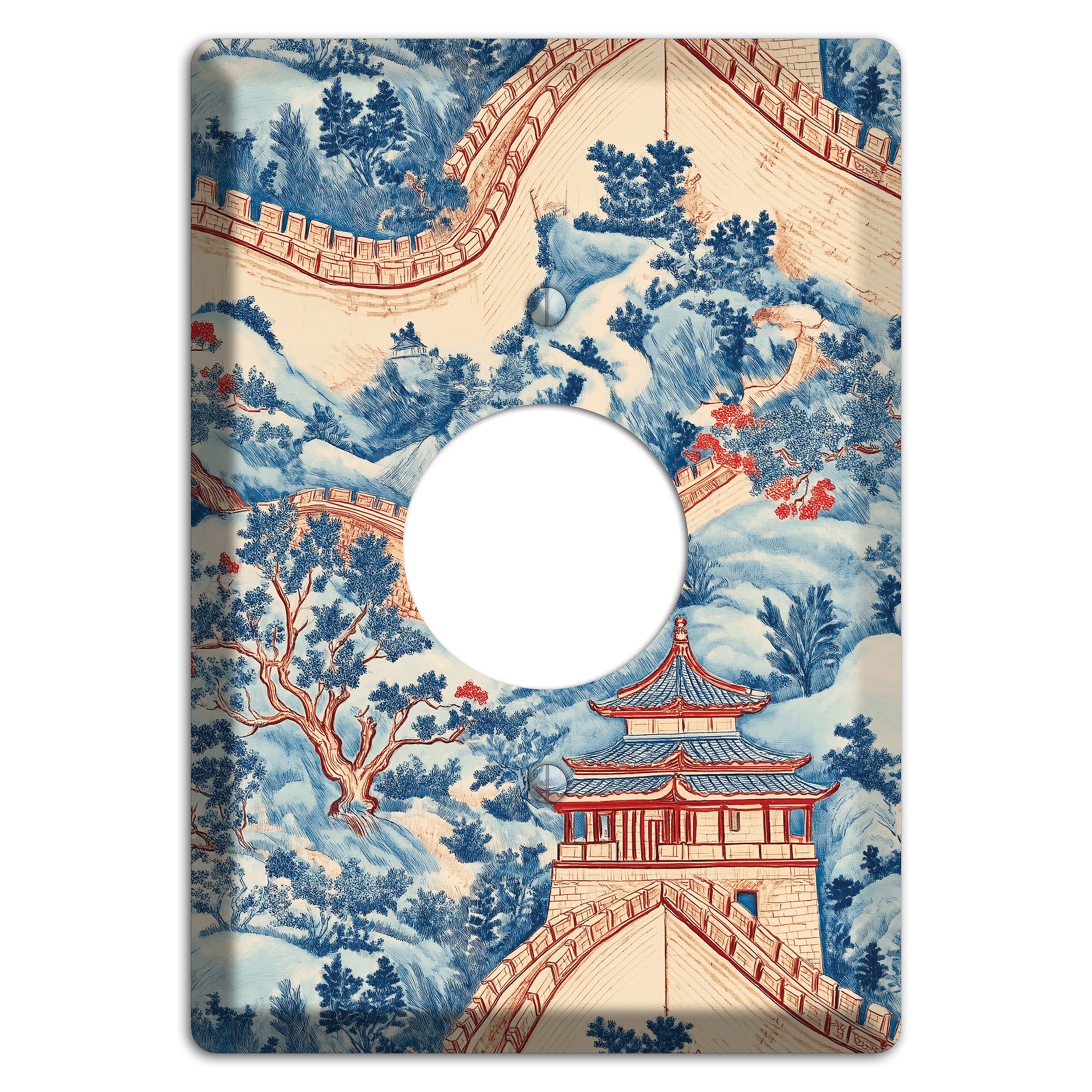 Great Wall Toile Single Receptacle Wallplate