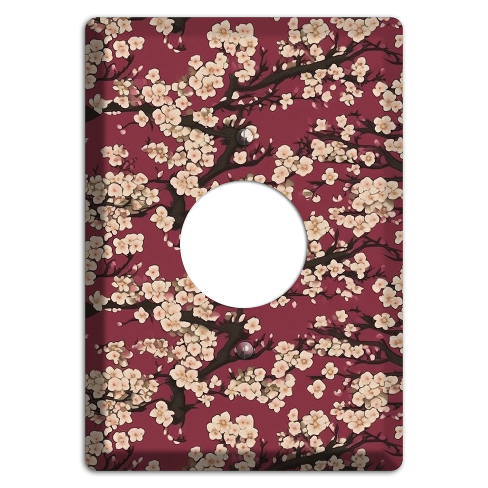 Crimson Plum Drift Single Receptacle Wallplate