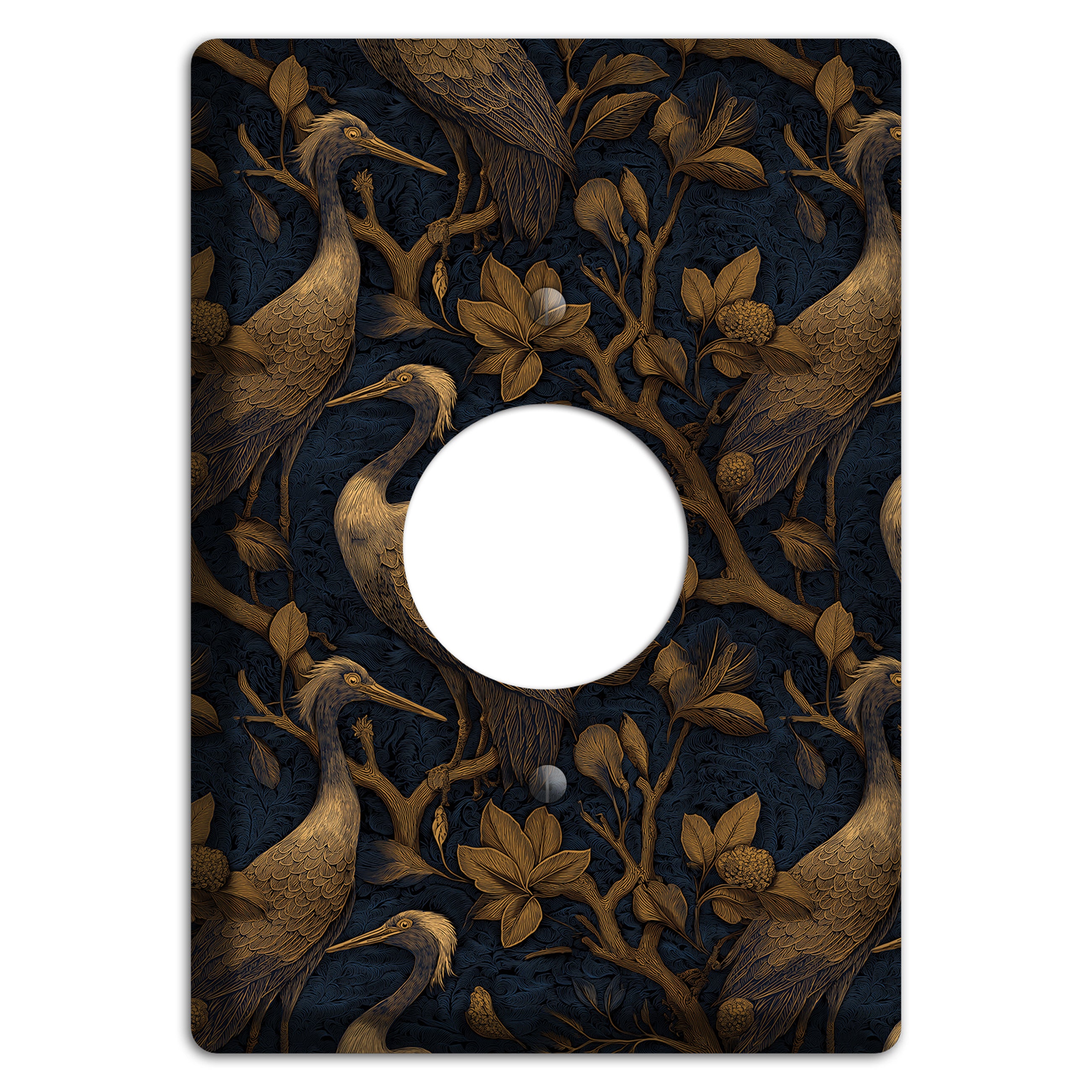 Gilded Heron Dusk Single Receptacle Wallplate