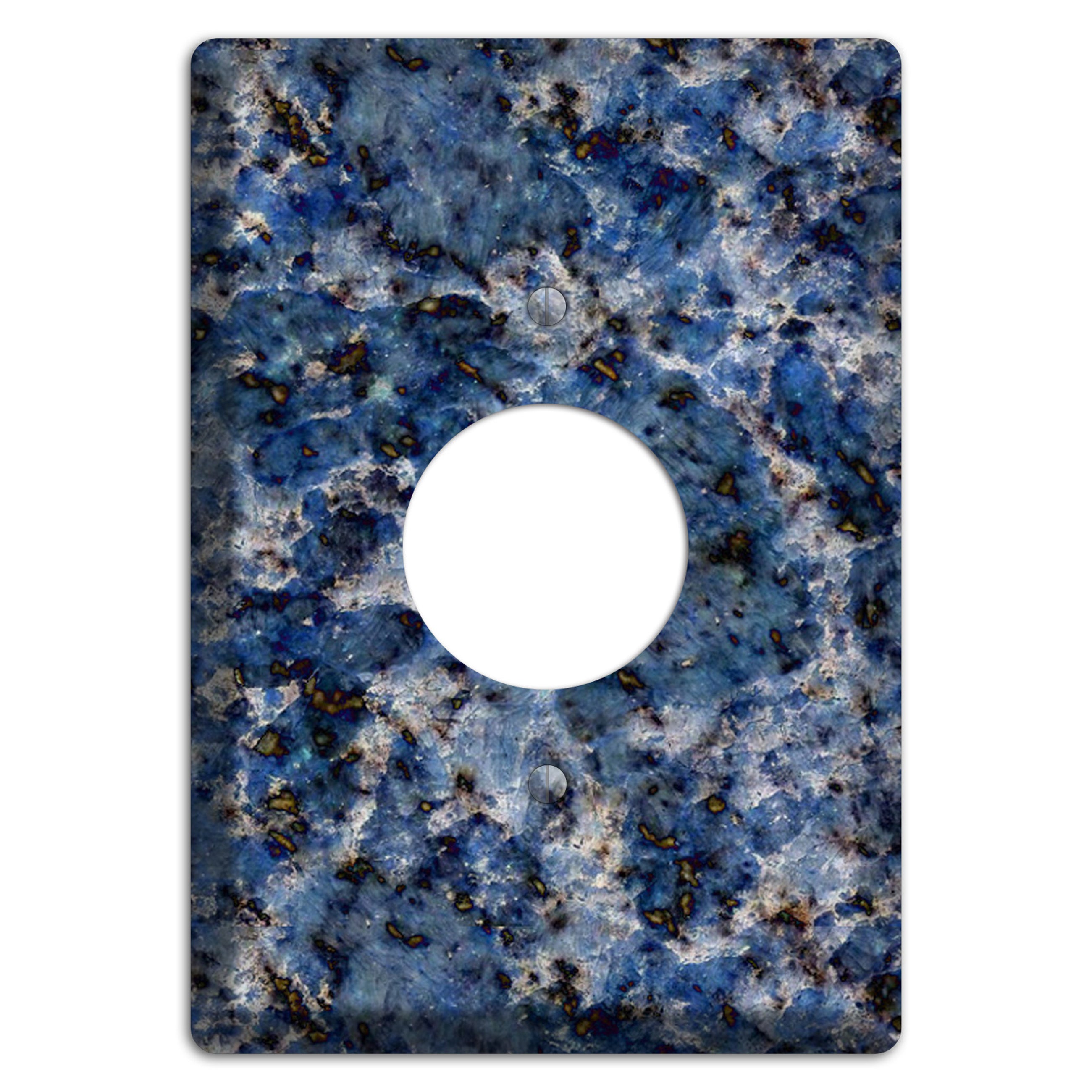 Blue Bahia Granite Single Receptacle Wallplate