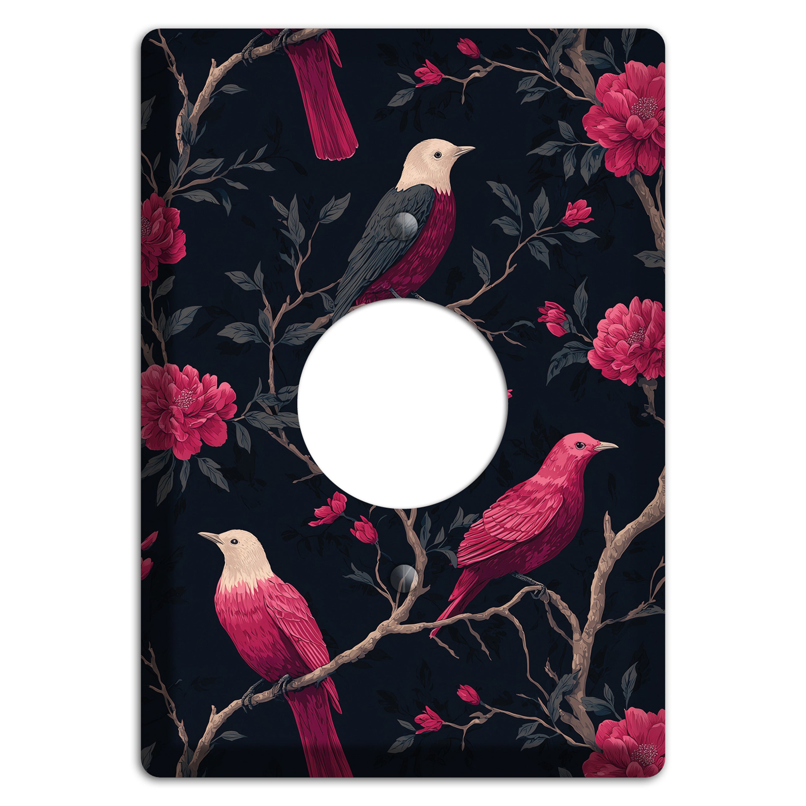 Crimson Perch Single Receptacle Wallplate