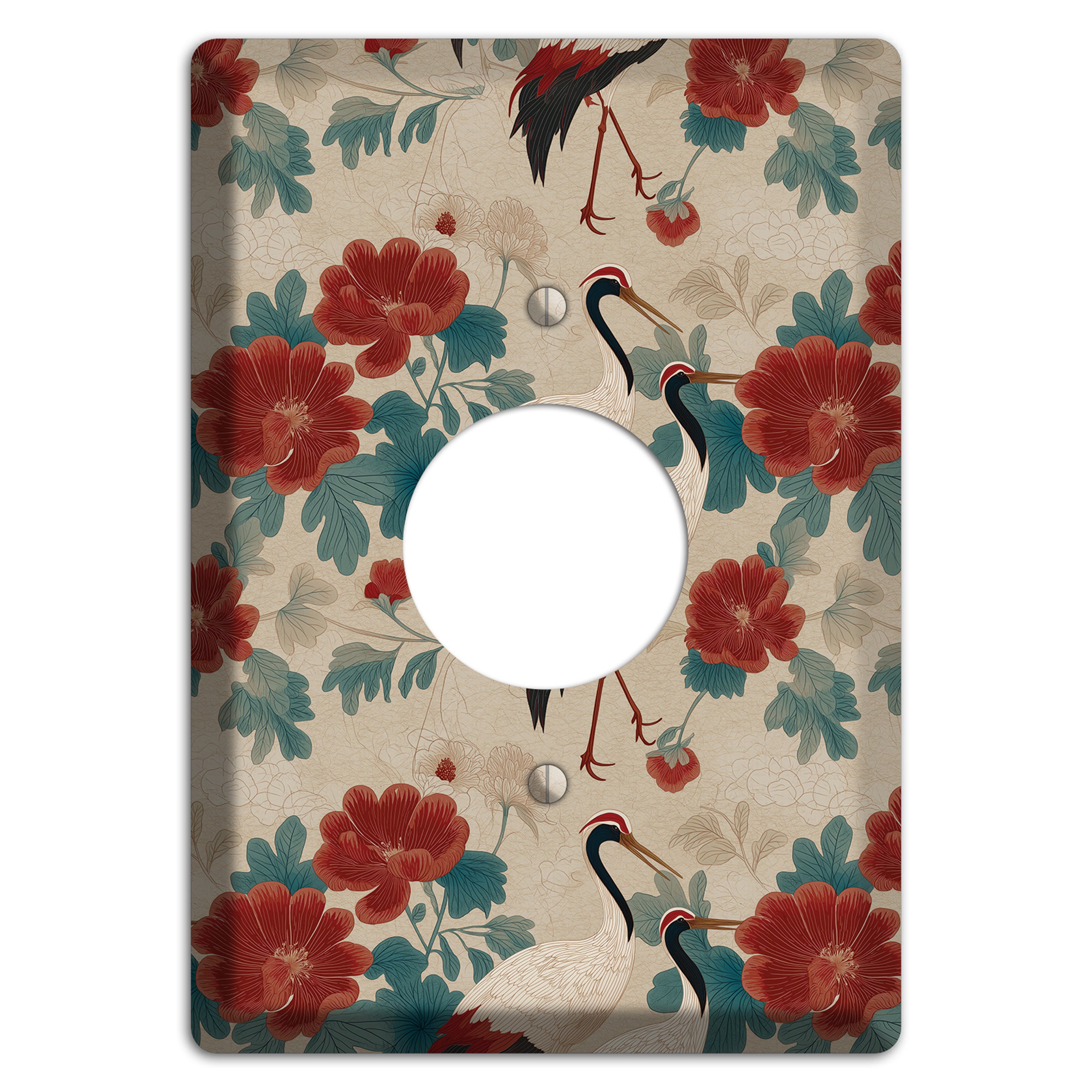 Rust Peony Passage Single Receptacle Wallplate