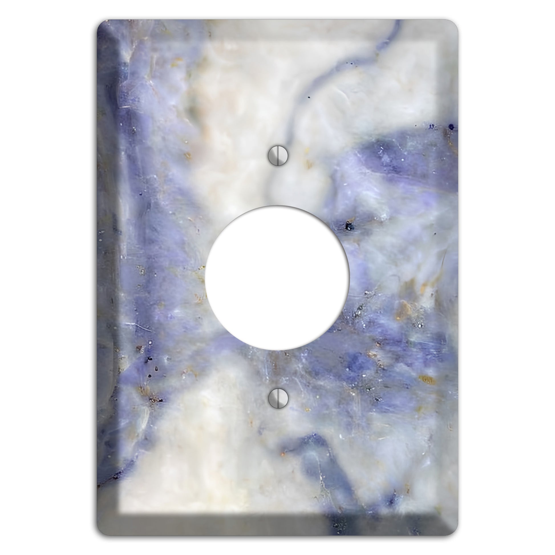 Spindle Marble Single Receptacle Wallplate