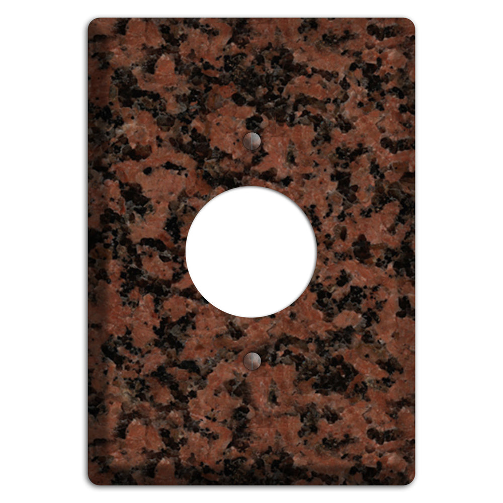 New Imperial Red Granite Single Receptacle Wallplate