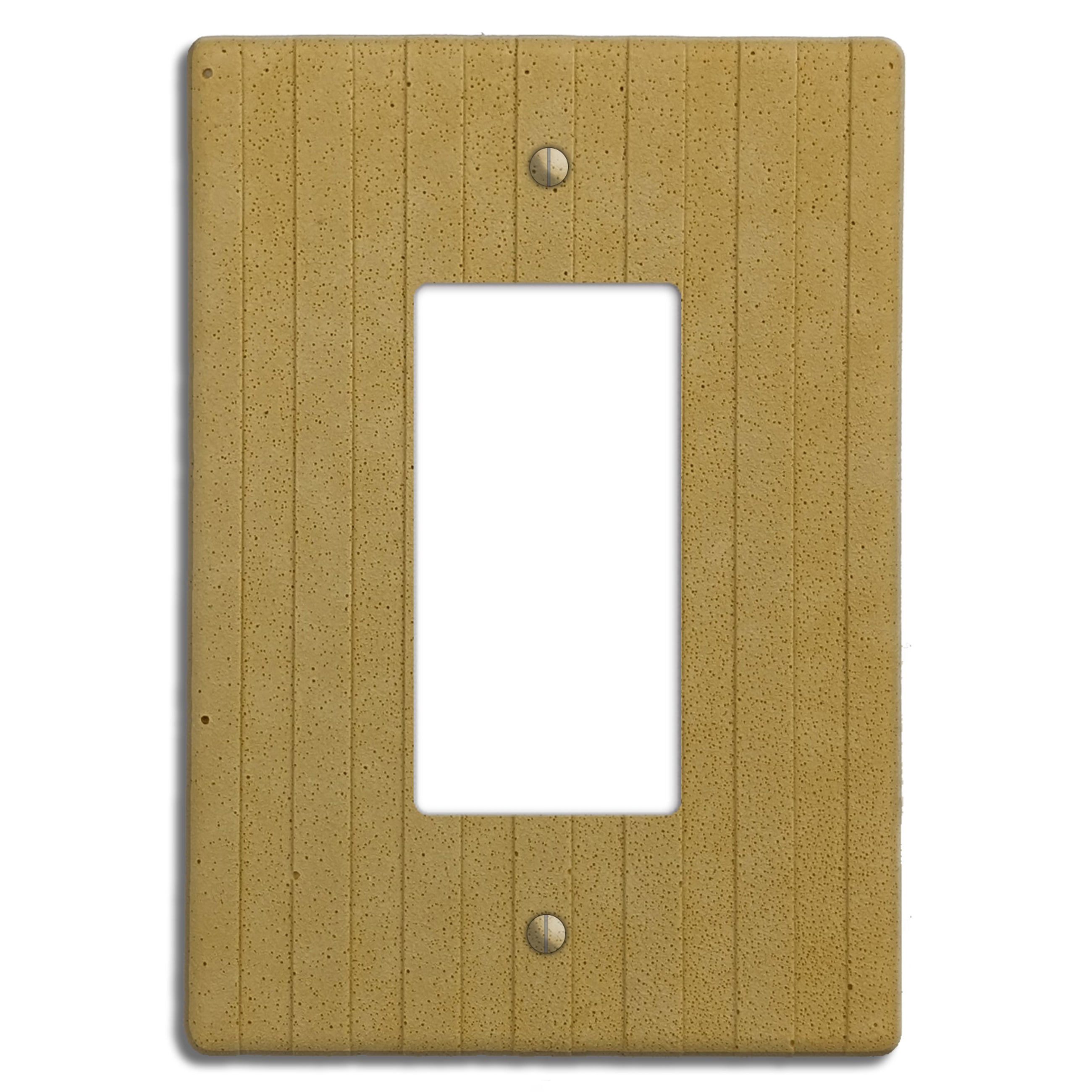 Saffron Yellow Boho Stripes Single Rocker Cover Plate