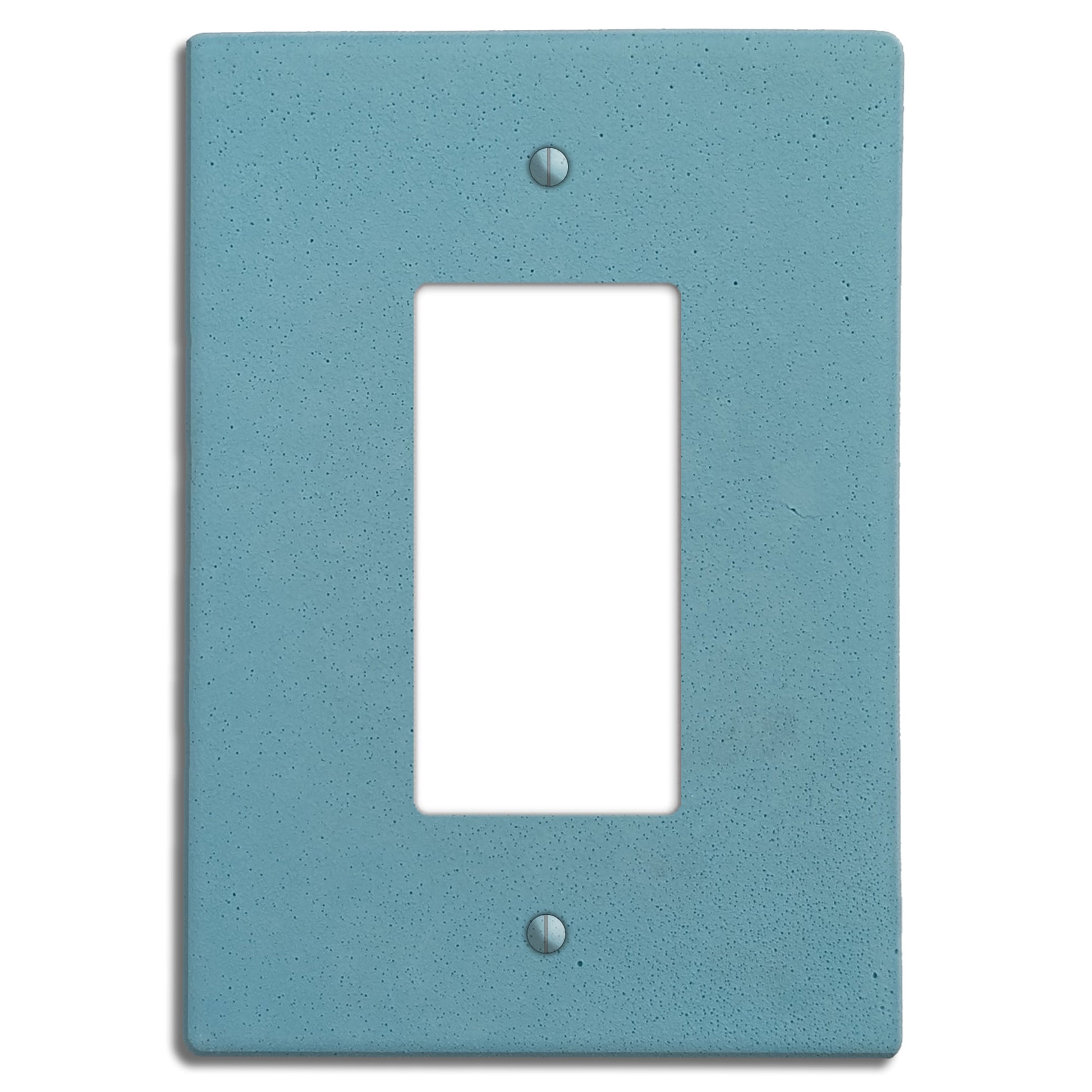 Caribbean Blue Boho Smooth Single Rocker Cover Plate