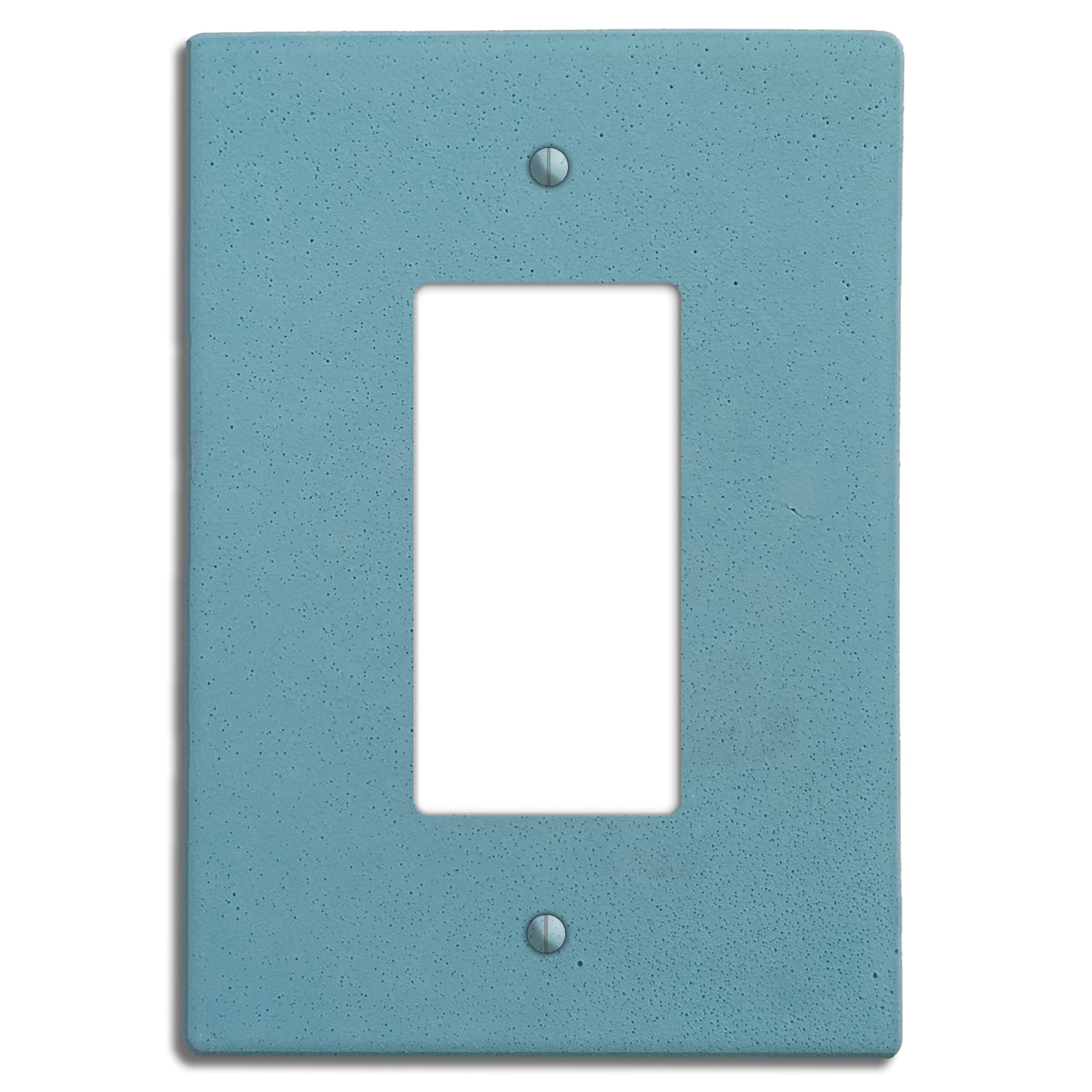 Caribbean Blue Boho Smooth Single Rocker Cover Plate