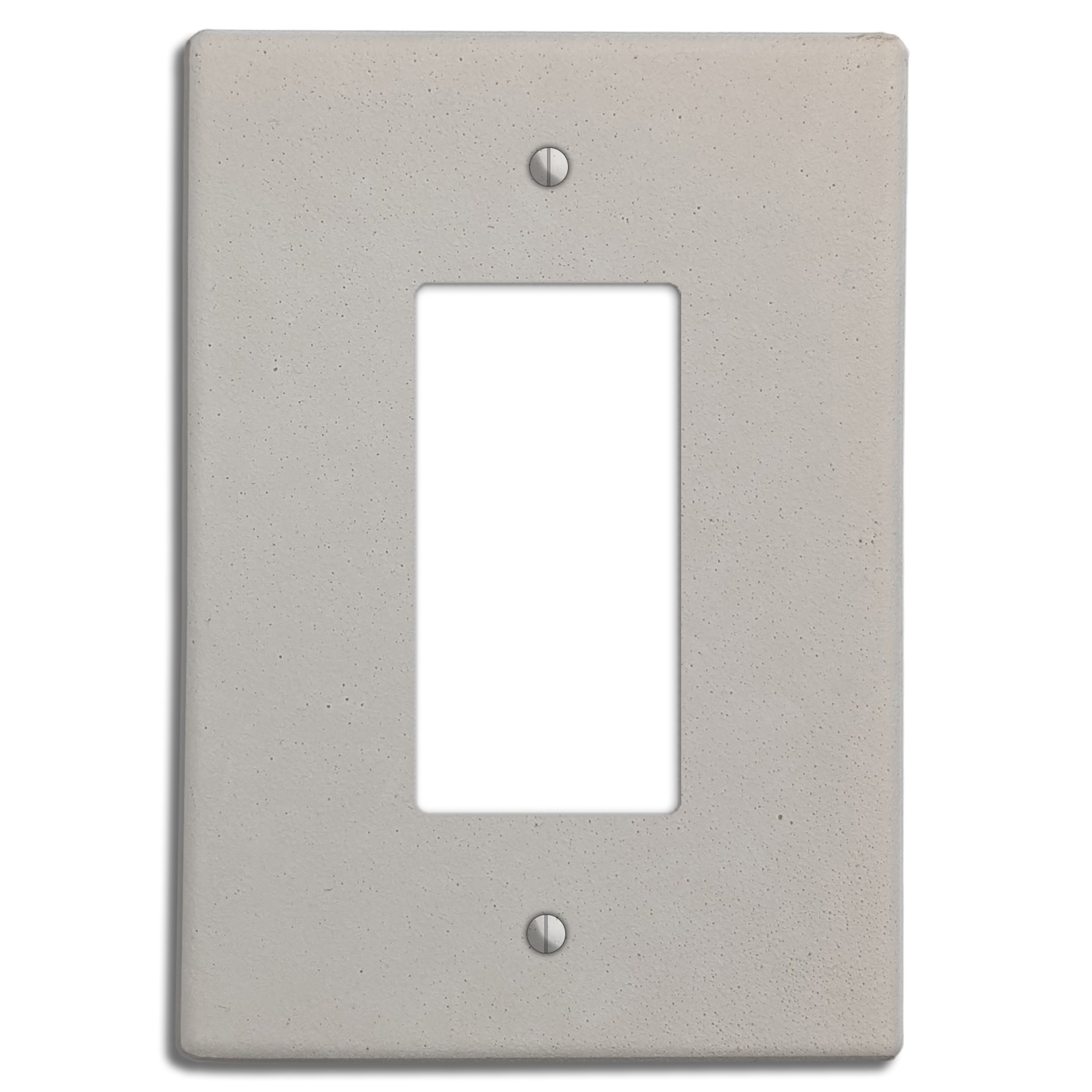 White Boho Smooth Single Rocker Cover Plate