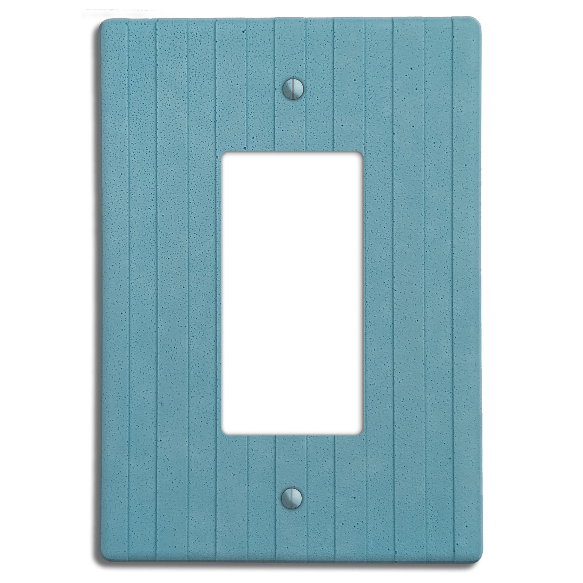 Caribbean Blue Boho Stripes Single Rocker Cover Plate