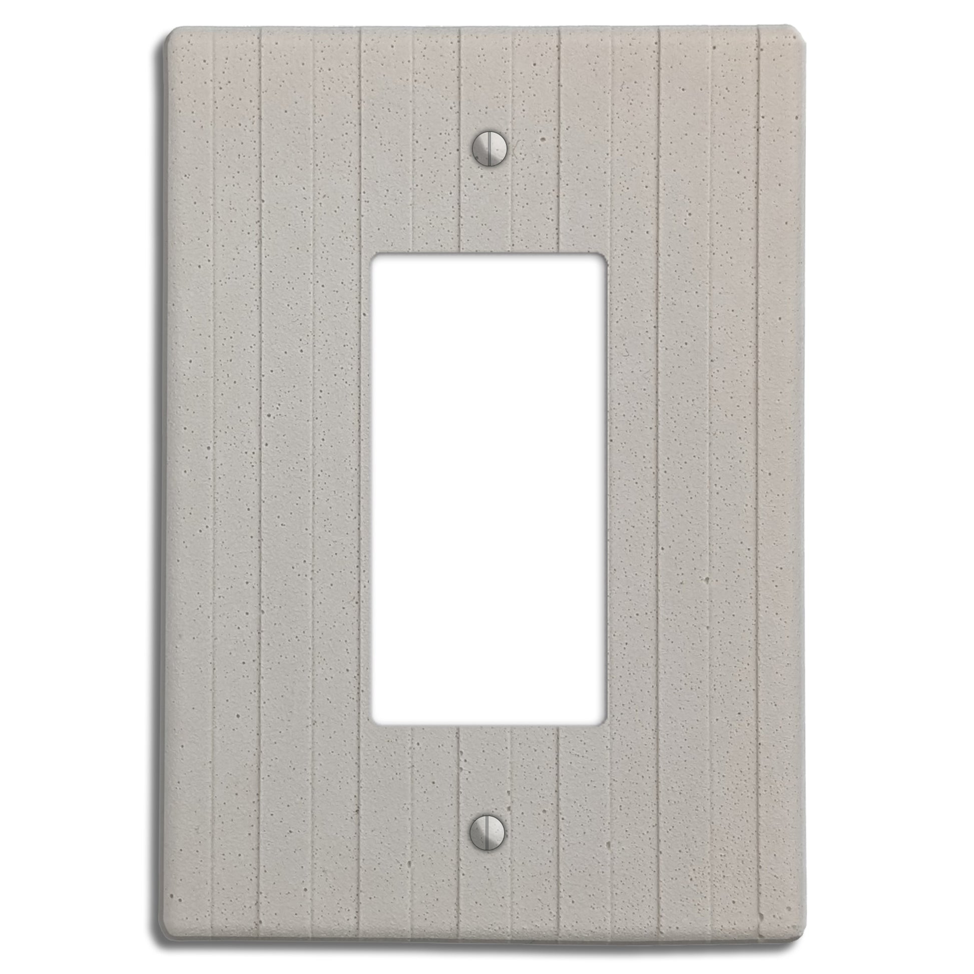 White Boho Stripes Single Rocker Cover Plate