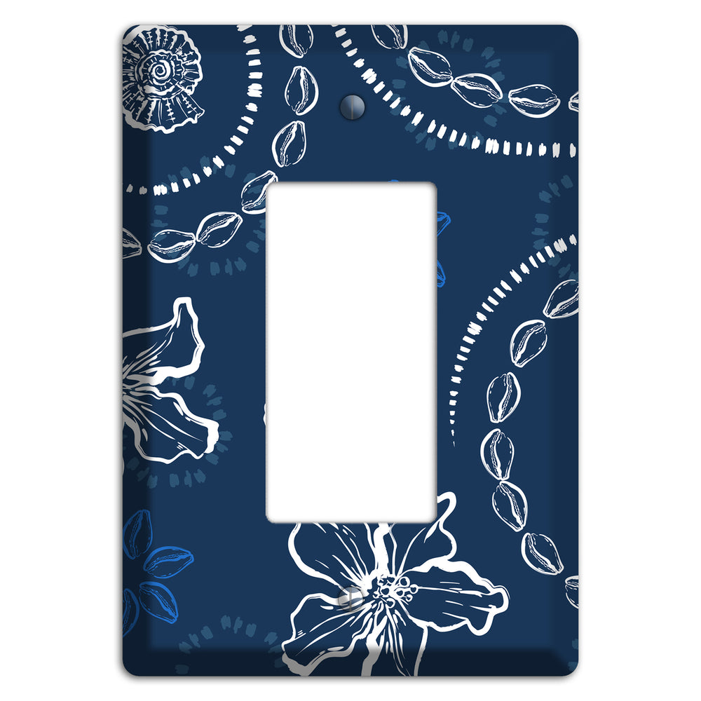 Indigo Cowrie Spiral Rocker Wallplate