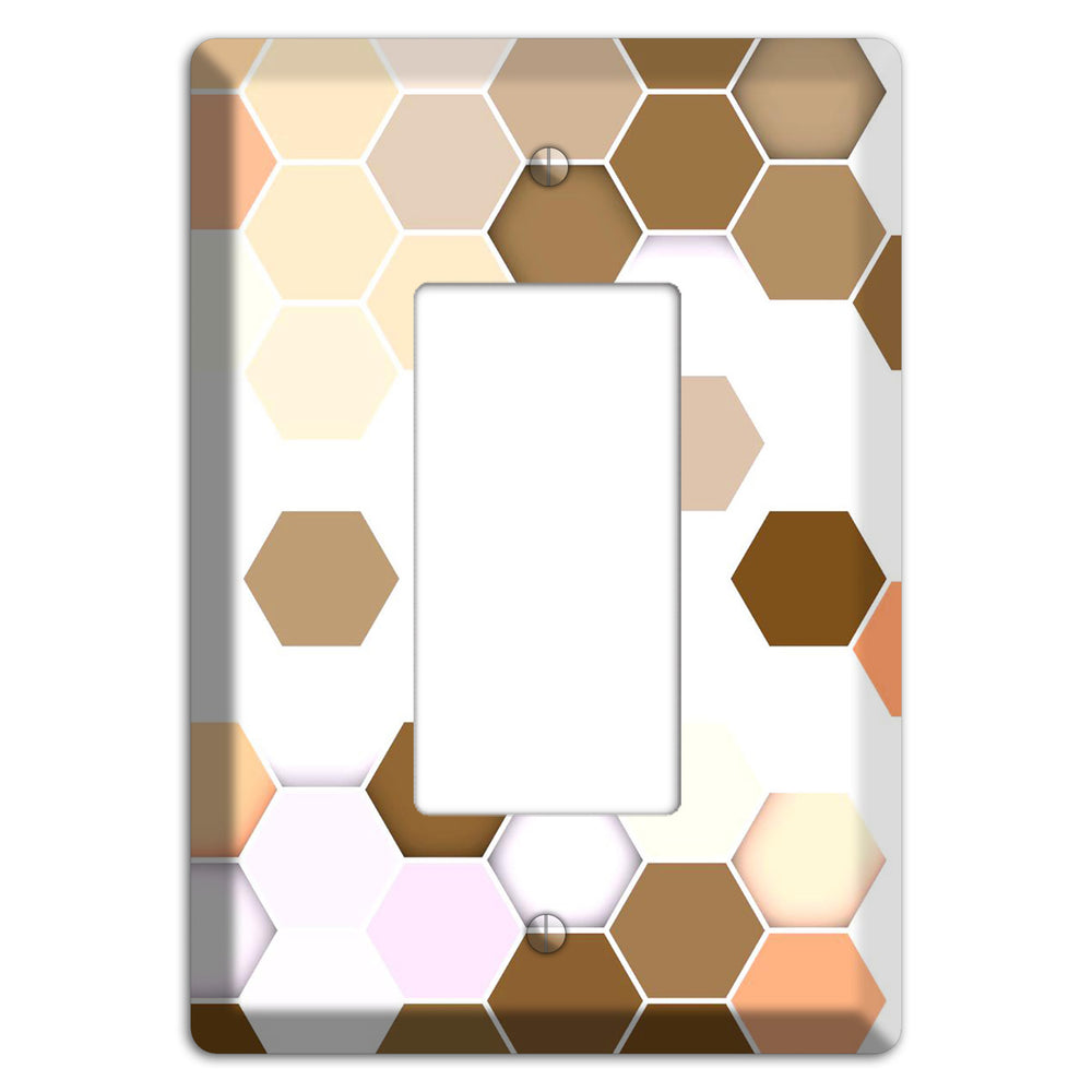 Hex Grid ‚Äì Sunset Terracotta Rocker Wallplate