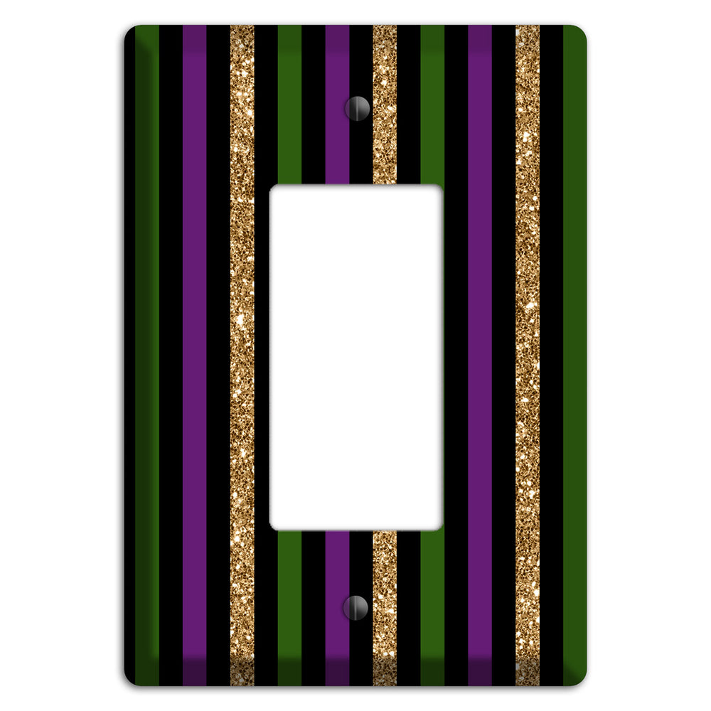 Carnival Stripes: Noir Rocker Wallplate