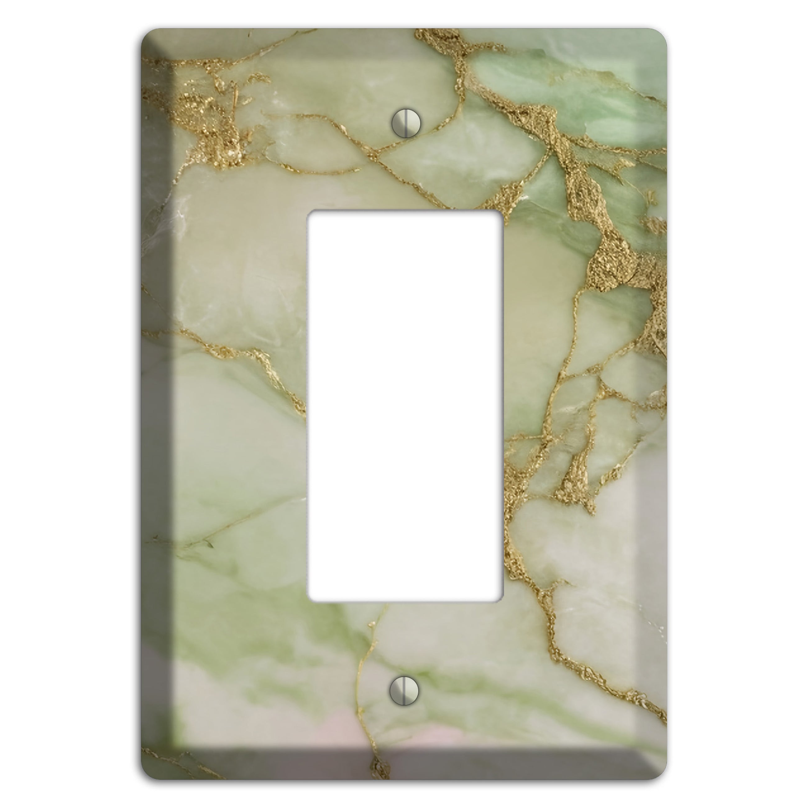 Swamp Green Marble Rocker Wallplate