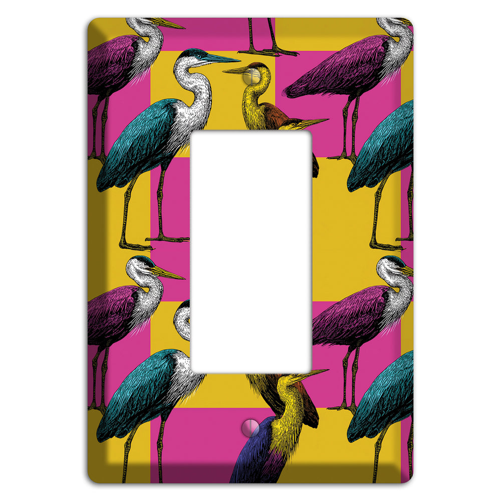 Magenta Heron Grid Rocker Wallplate