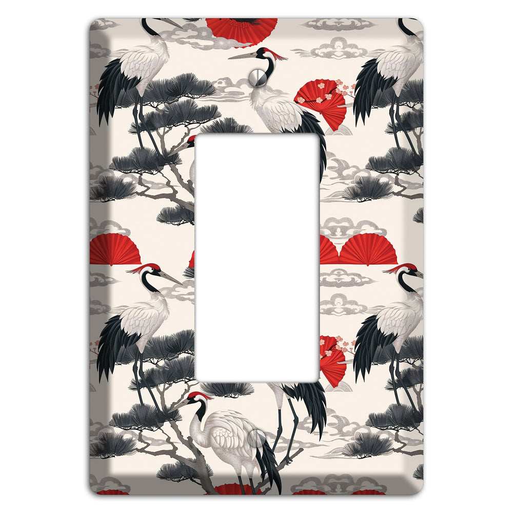 Crimson Fan & Pine Rocker Wallplate