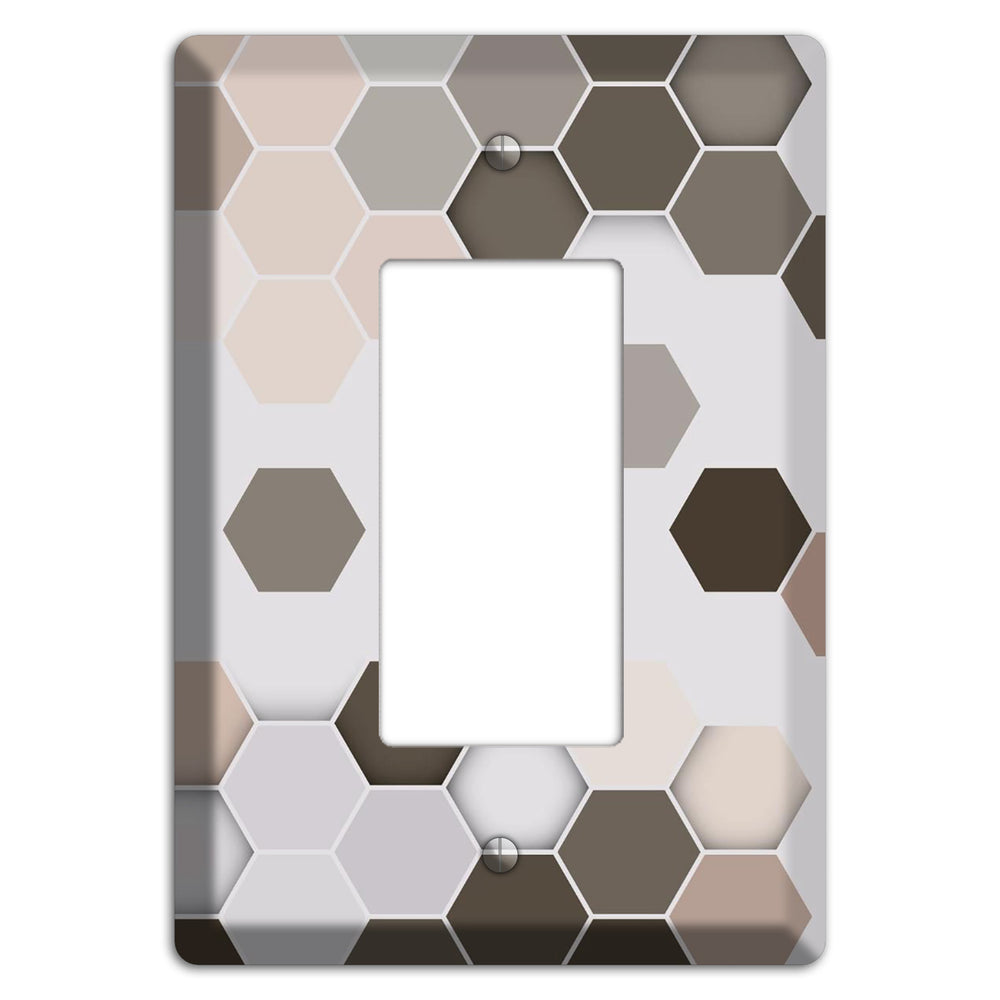 Hex Grid ‚Äì Cool Slate Rocker Wallplate