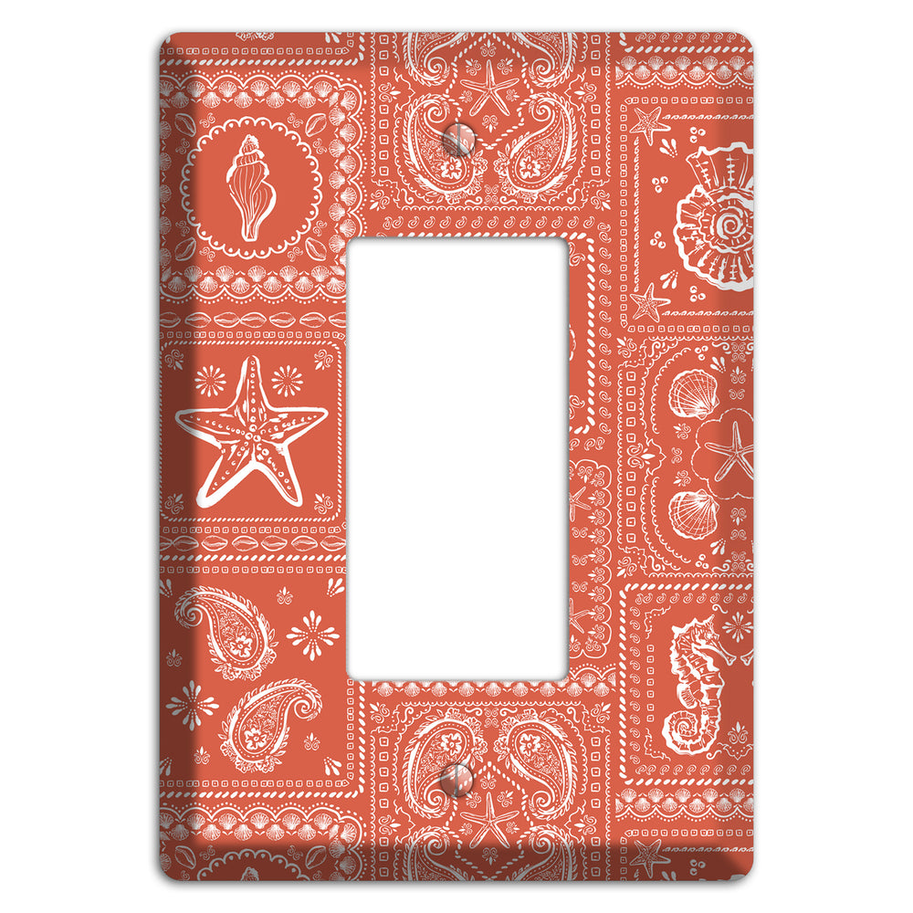 Terracotta Shell Patchwork Rocker Wallplate