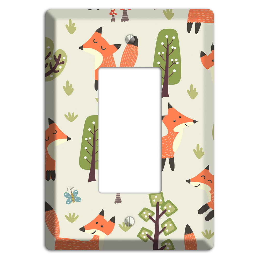 Fox & Forest (Olive) Rocker Wallplate