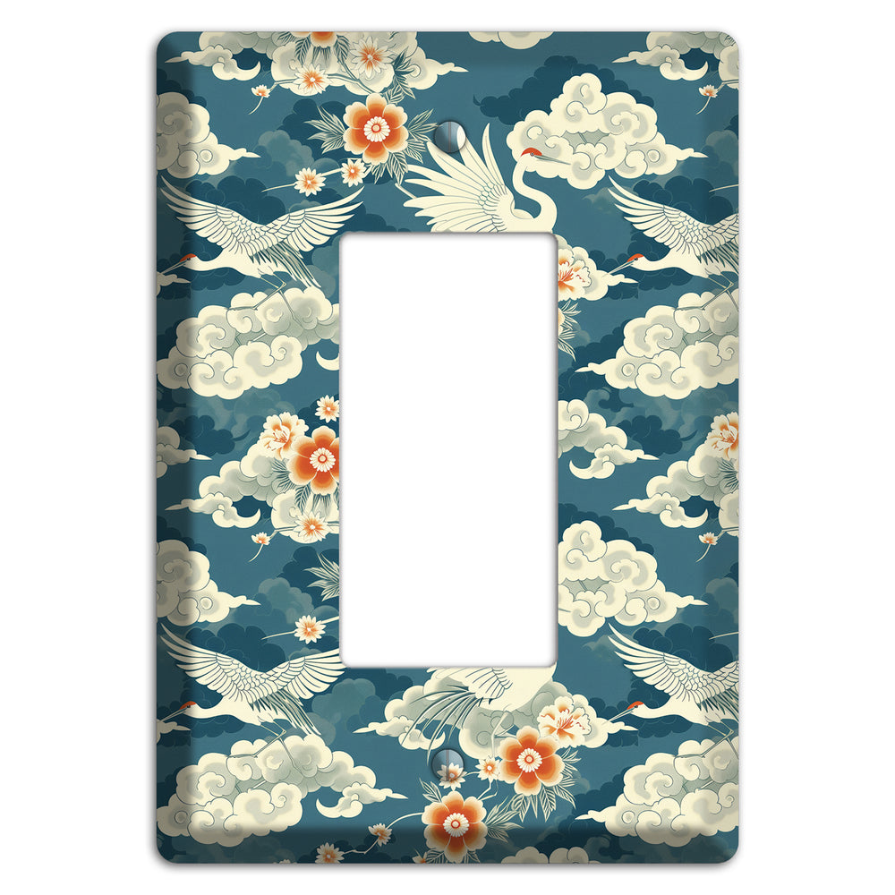 Teal Crane Ascendant Rocker Wallplate