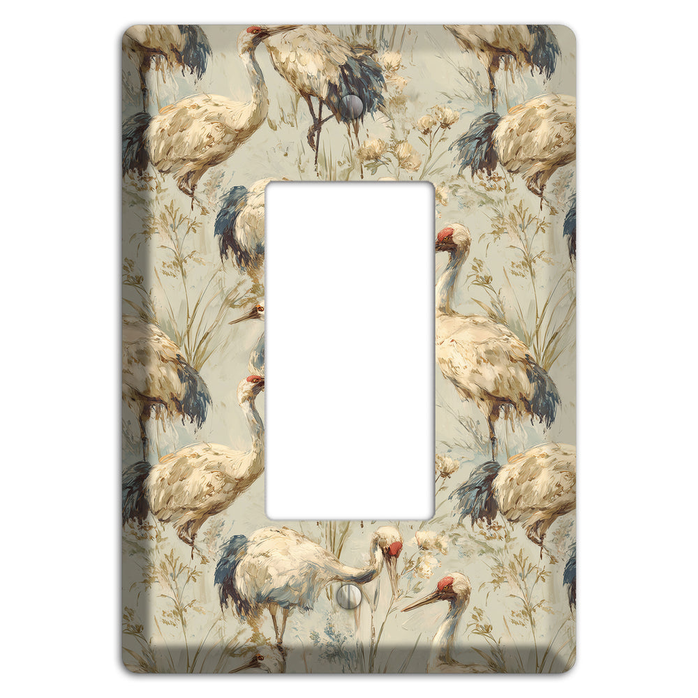 Driftwood Crane Marsh Rocker Wallplate