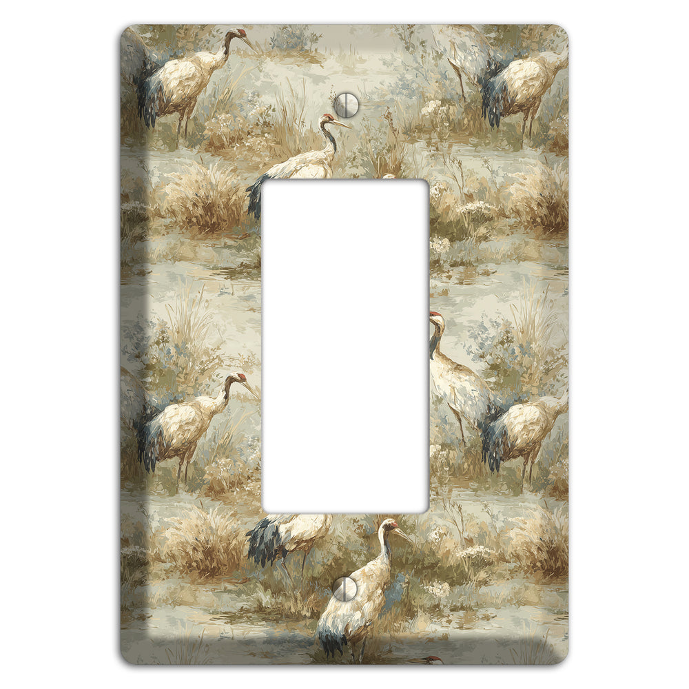 Marshland Crane Reverie Rocker Wallplate