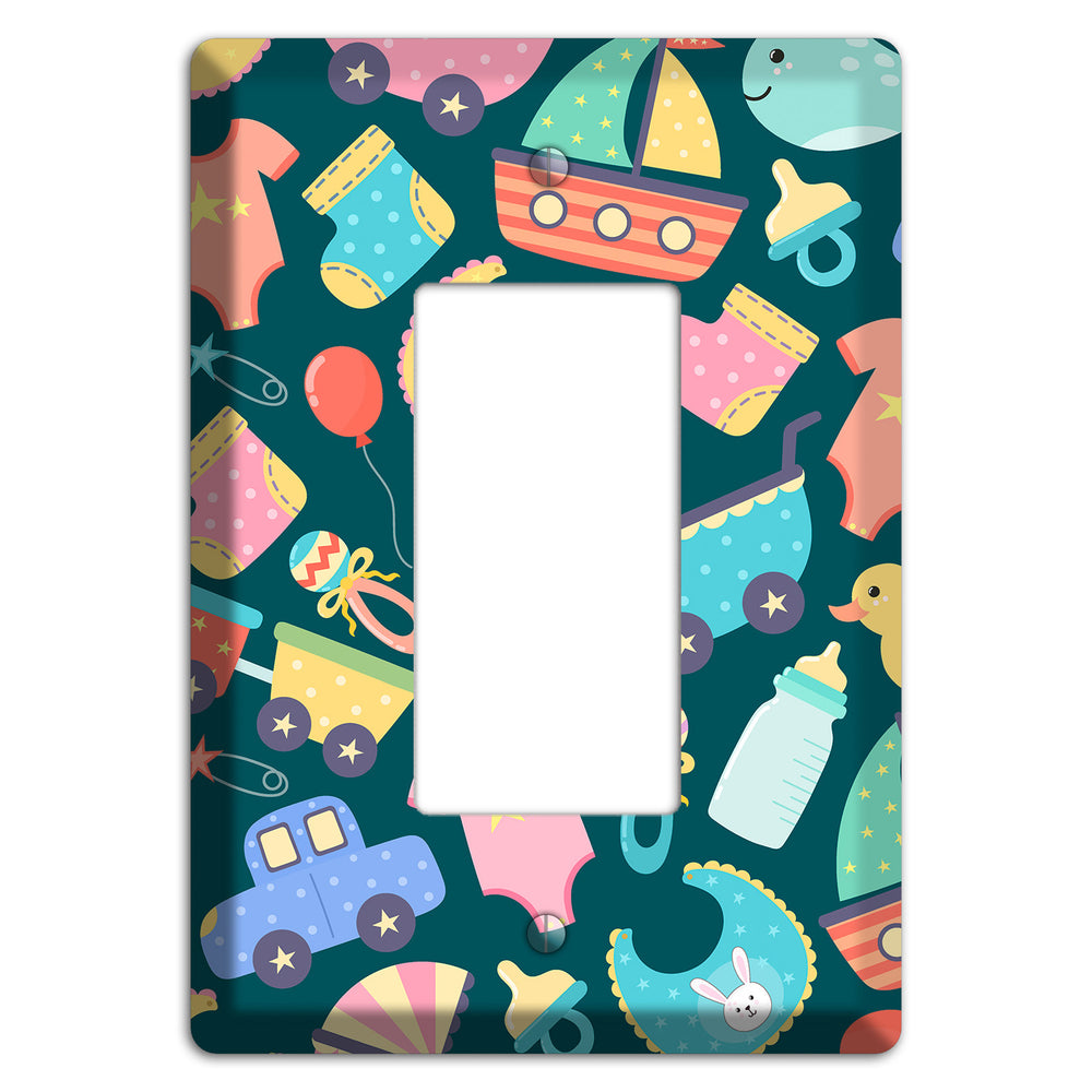 Baby Parade (Teal) Rocker Wallplate