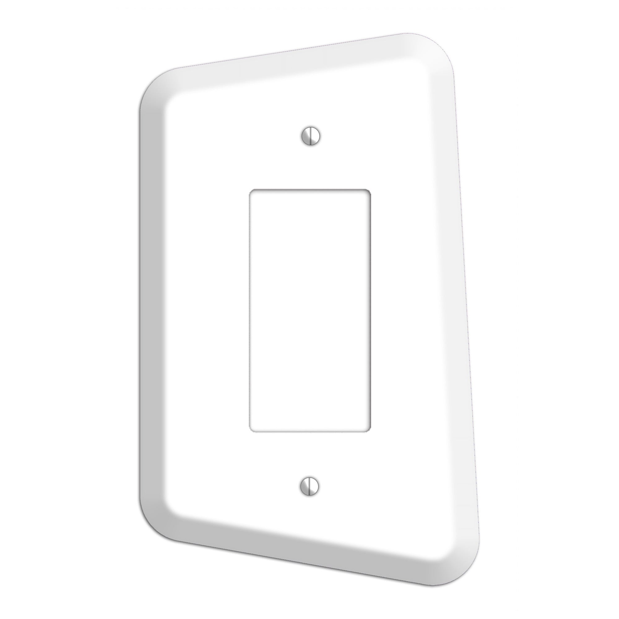 White Mid-Century Rocker Wallplate